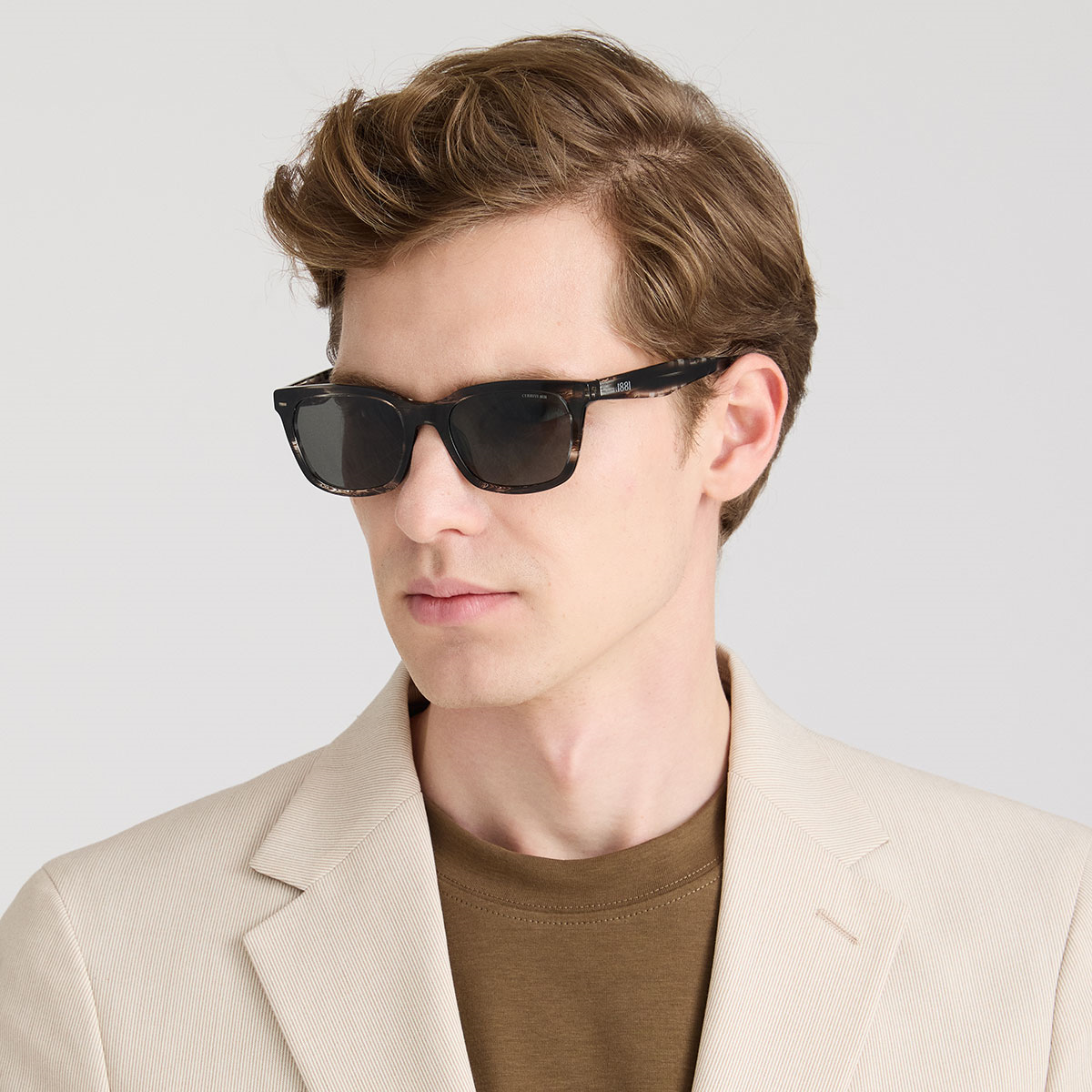 Cerruti 1881 CR 80064 C4 Gri Dikdörtgen Erkek Güneş Gözlüğü | Brandeyes
