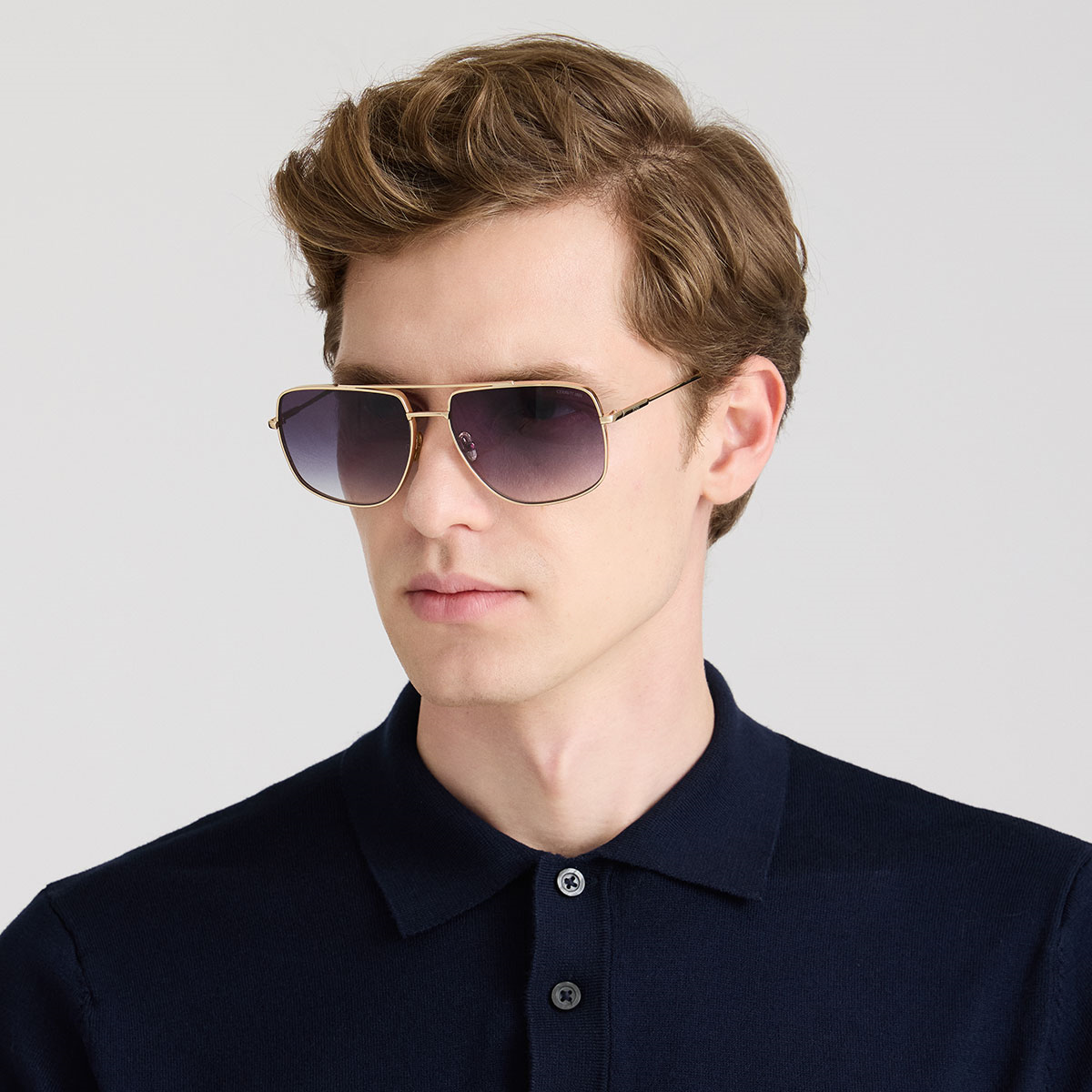 Cerruti 1881 CR 80067 C2 Gold Geometrik Erkek Güneş Gözlüğü | Brandeyes