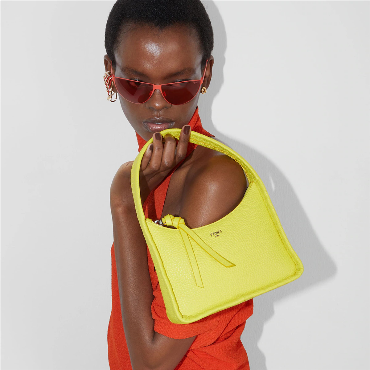 FENDI Cut Out Cat Eye Kırmızı Kadın Güneş Gözlüğü