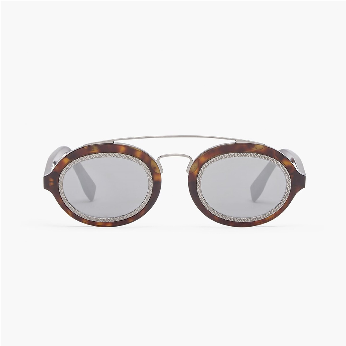 FENDI FF Around Oval Havana Erkek Güneş Gözlüğü