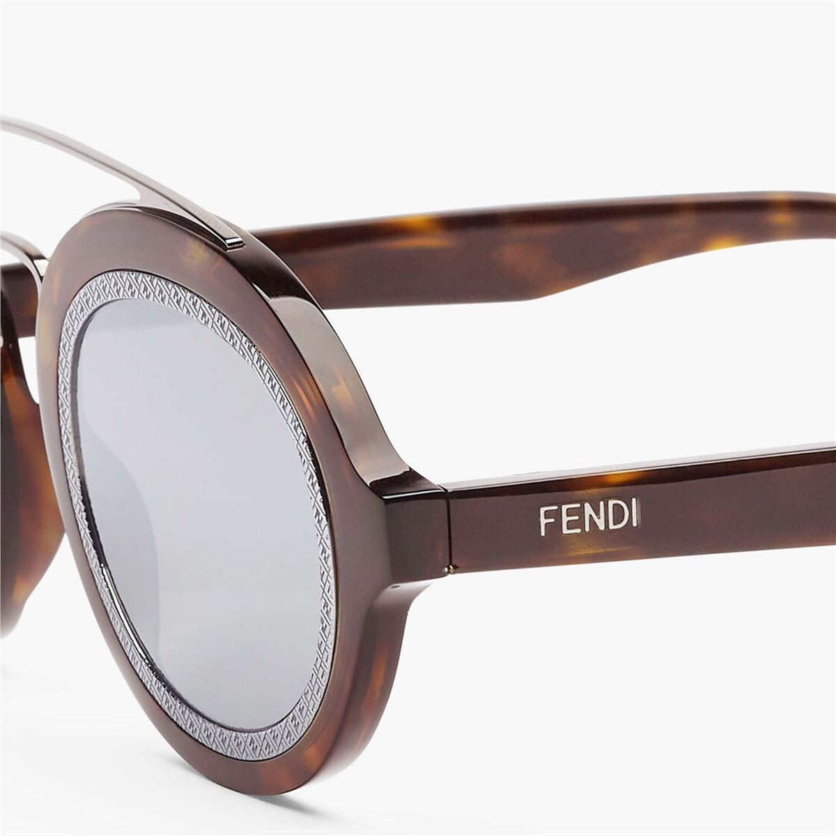 FENDI FF Around Oval Havana Erkek Güneş Gözlüğü