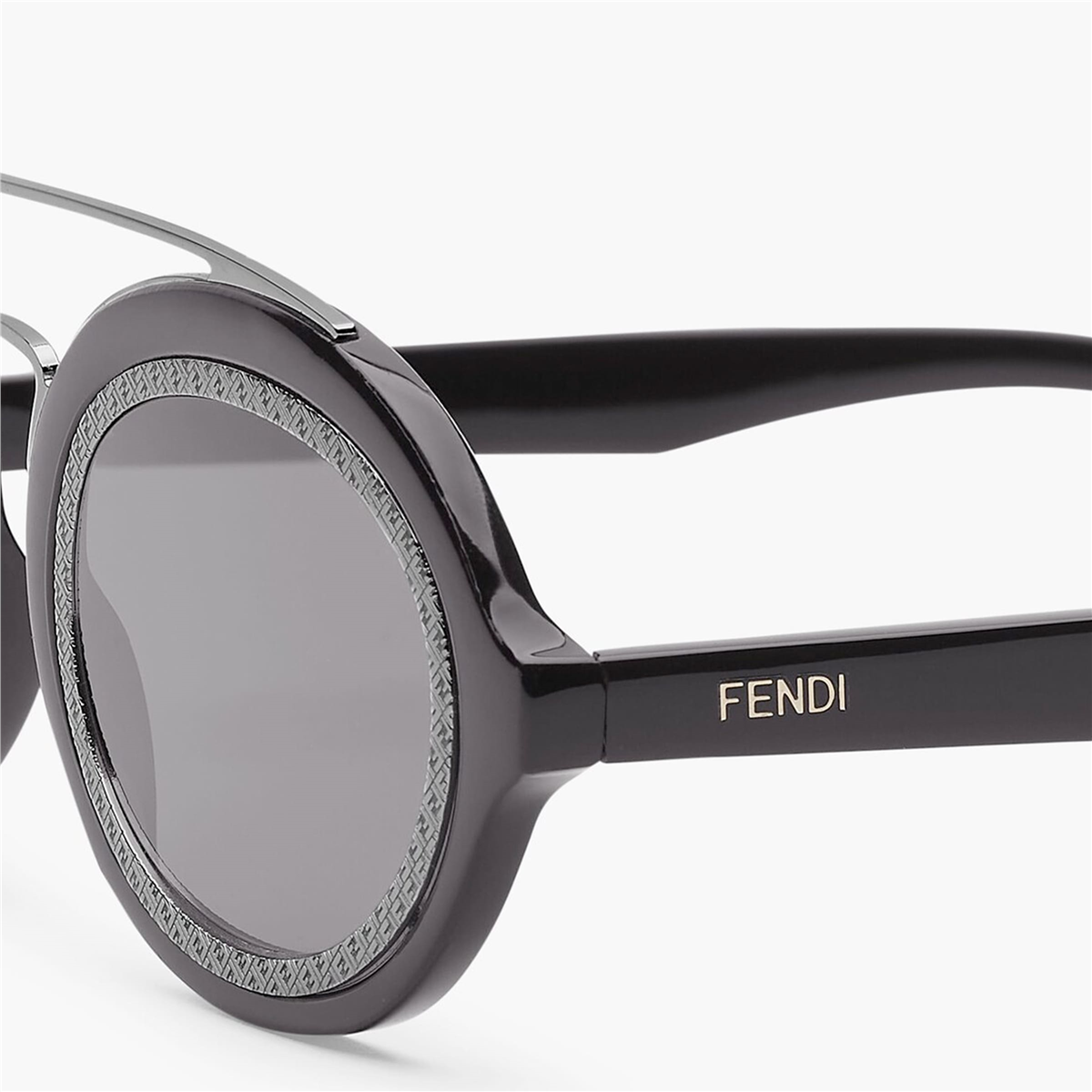 FENDI FF Around Oval Siyah Erkek Güneş Gözlüğü