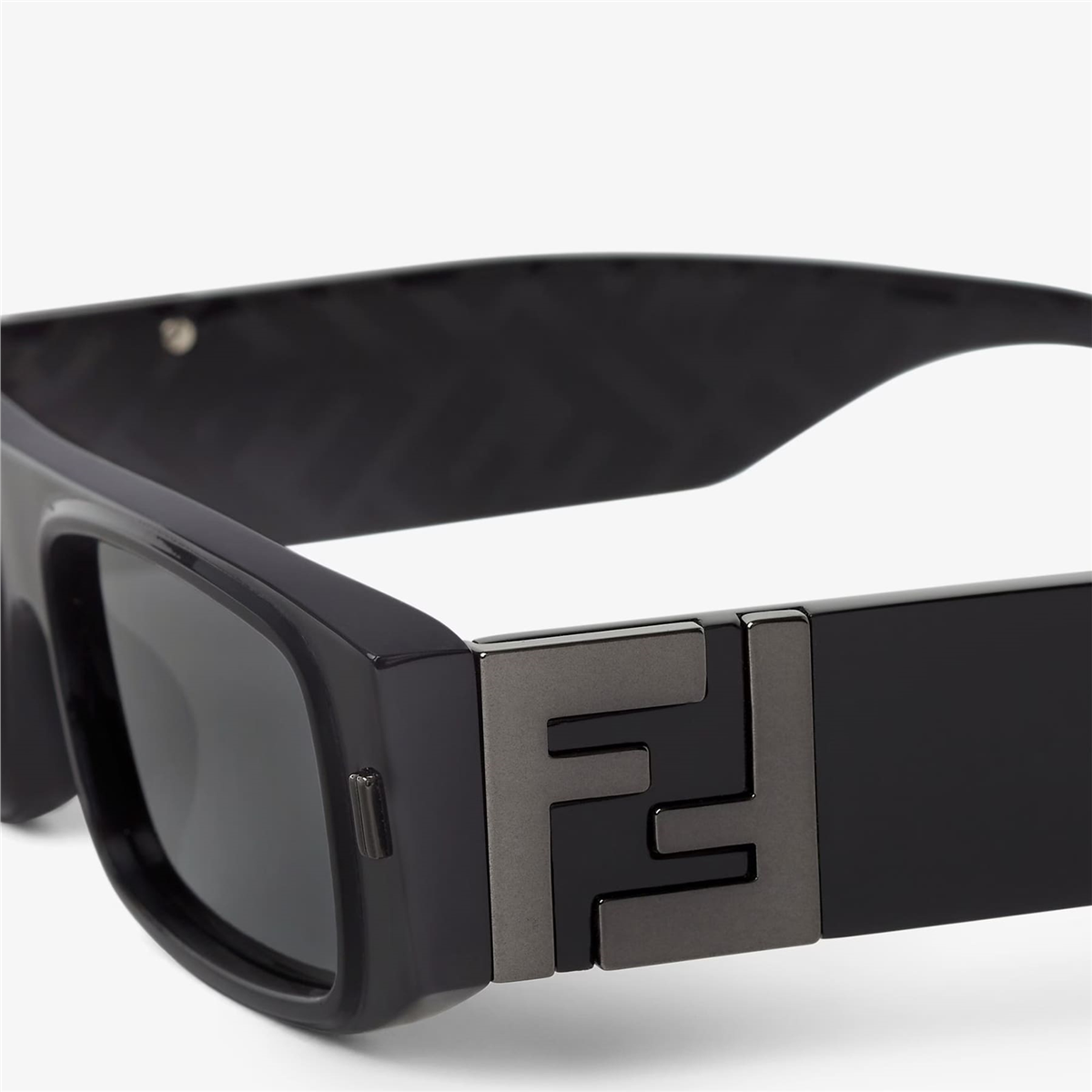FENDI FF Squared Dikdörtgen Siyah Erkek Güneş Gözlüğü