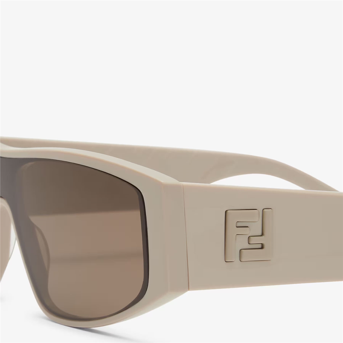 FENDI FF Squared Geometrik Bej Erkek Güneş Gözlüğü