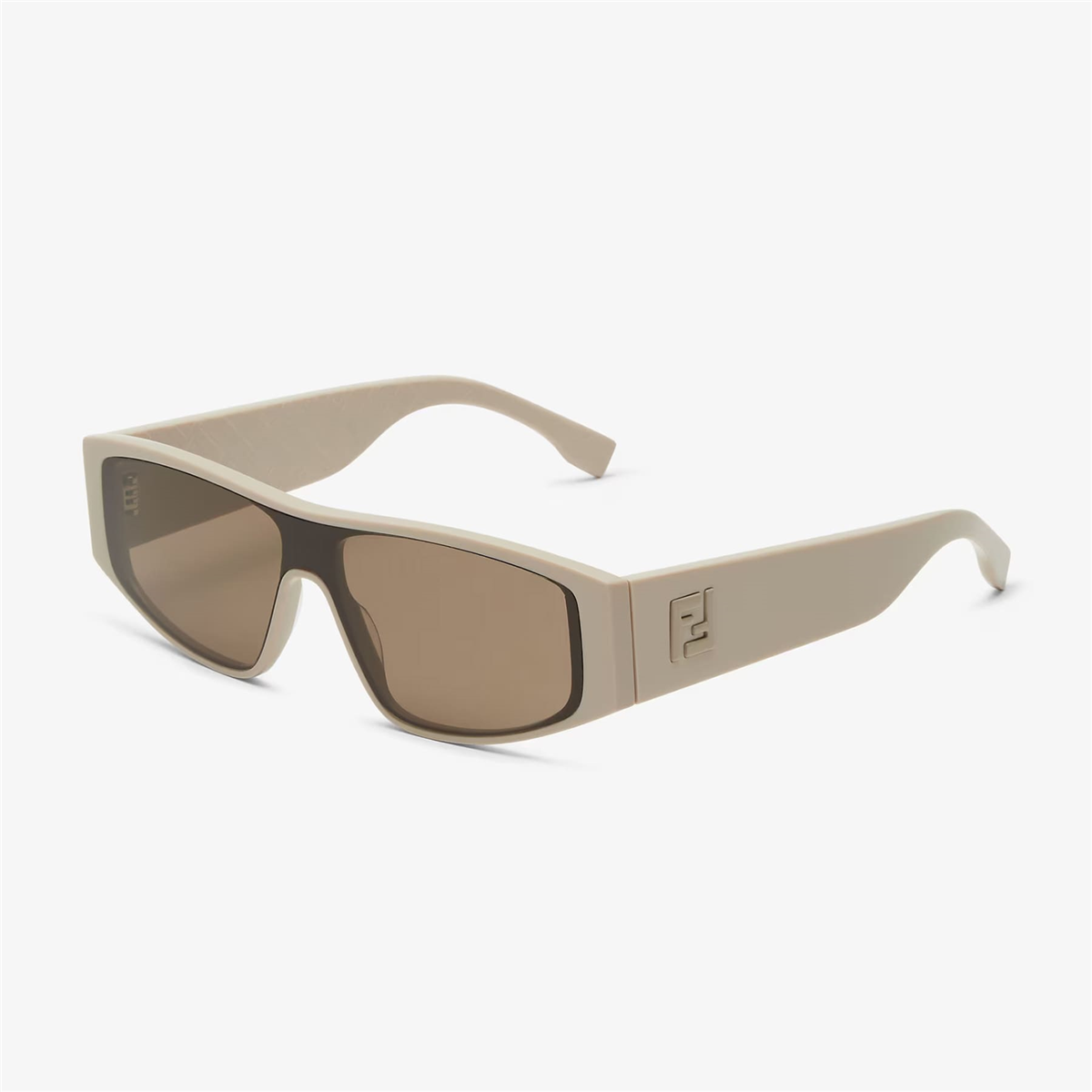 FENDI FF Squared Geometrik Bej Erkek Güneş Gözlüğü