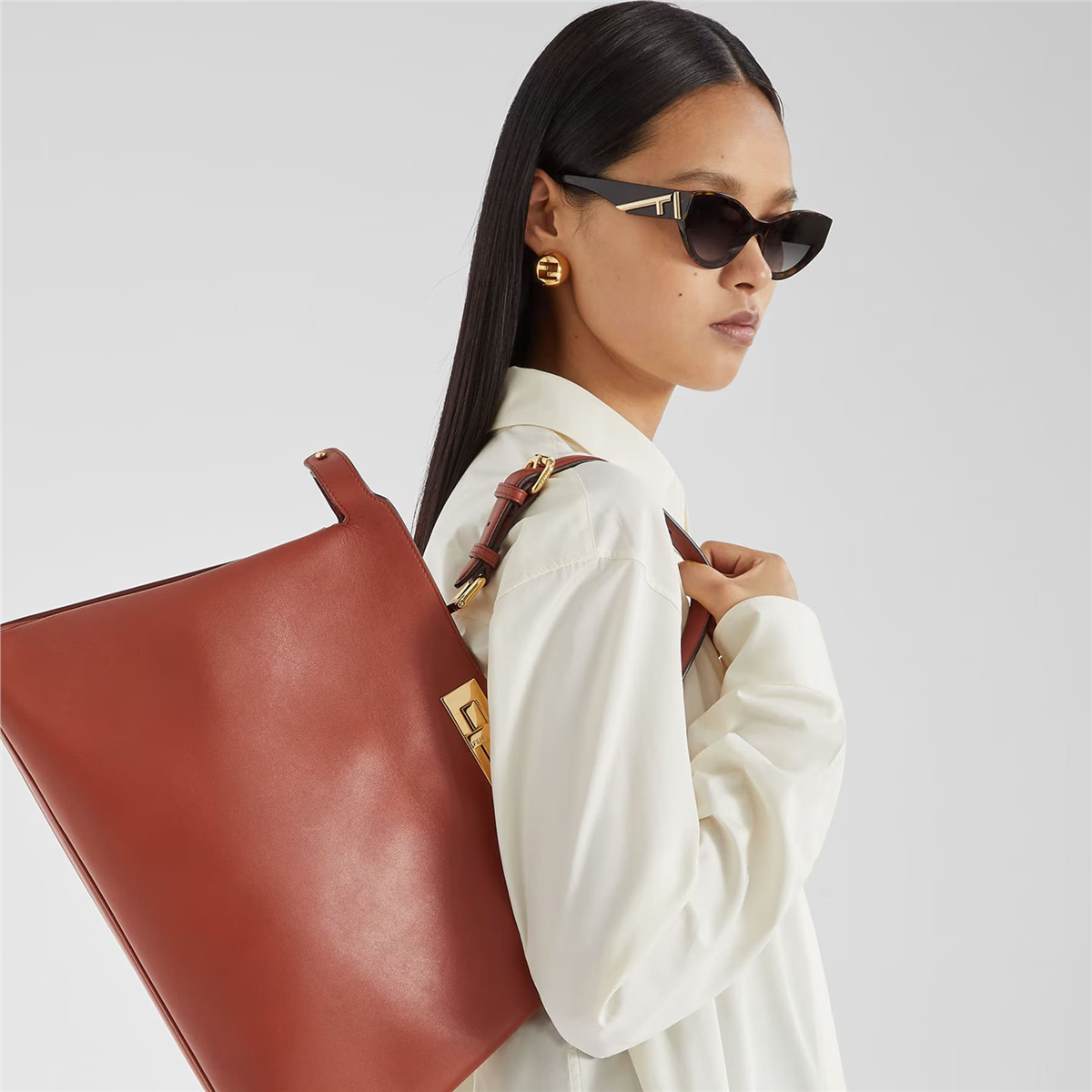 FENDI First Cat Eye Havana Kadın Güneş Gözlüğü