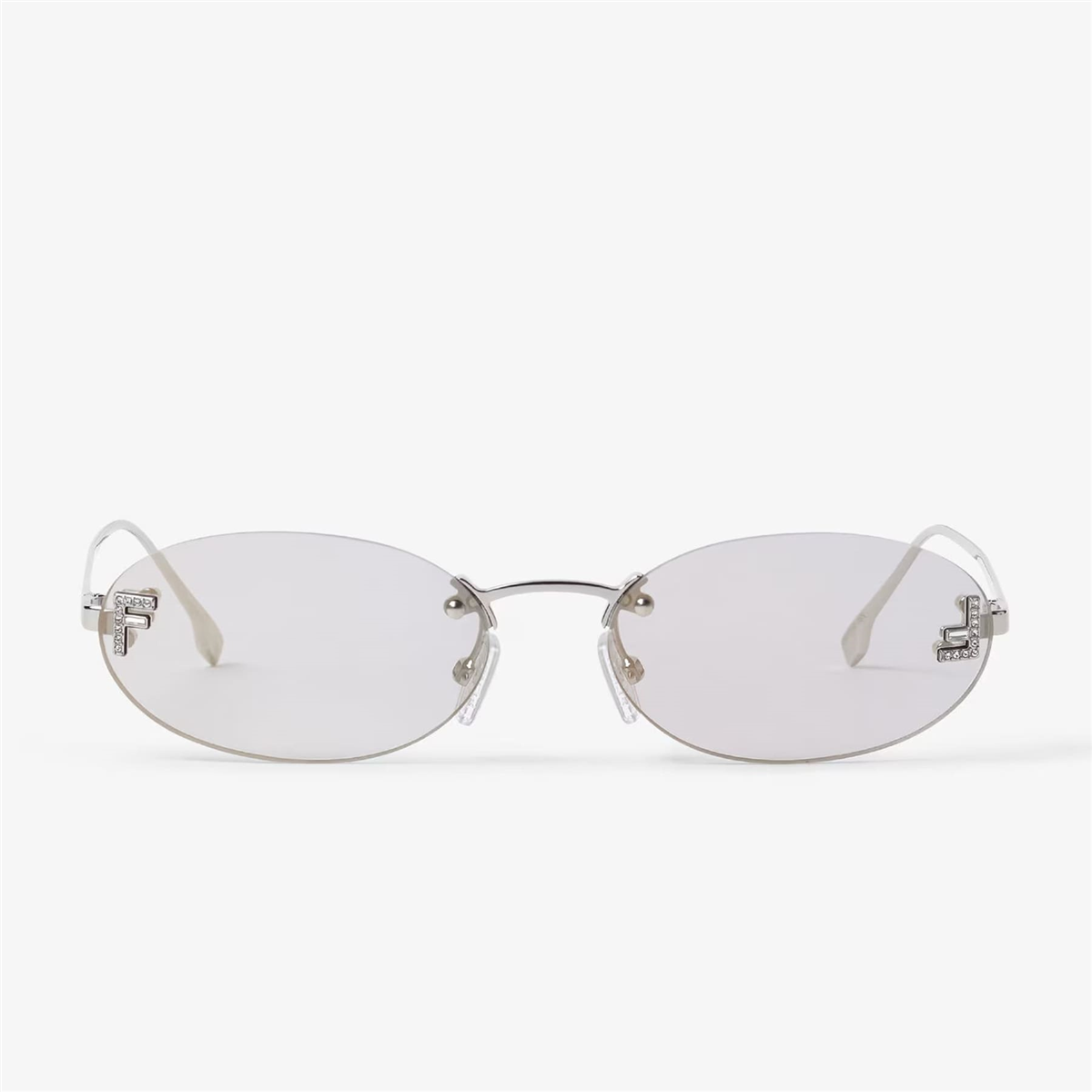 FENDI First Crystal Oval Silver Kadın Güneş Gözlüğü