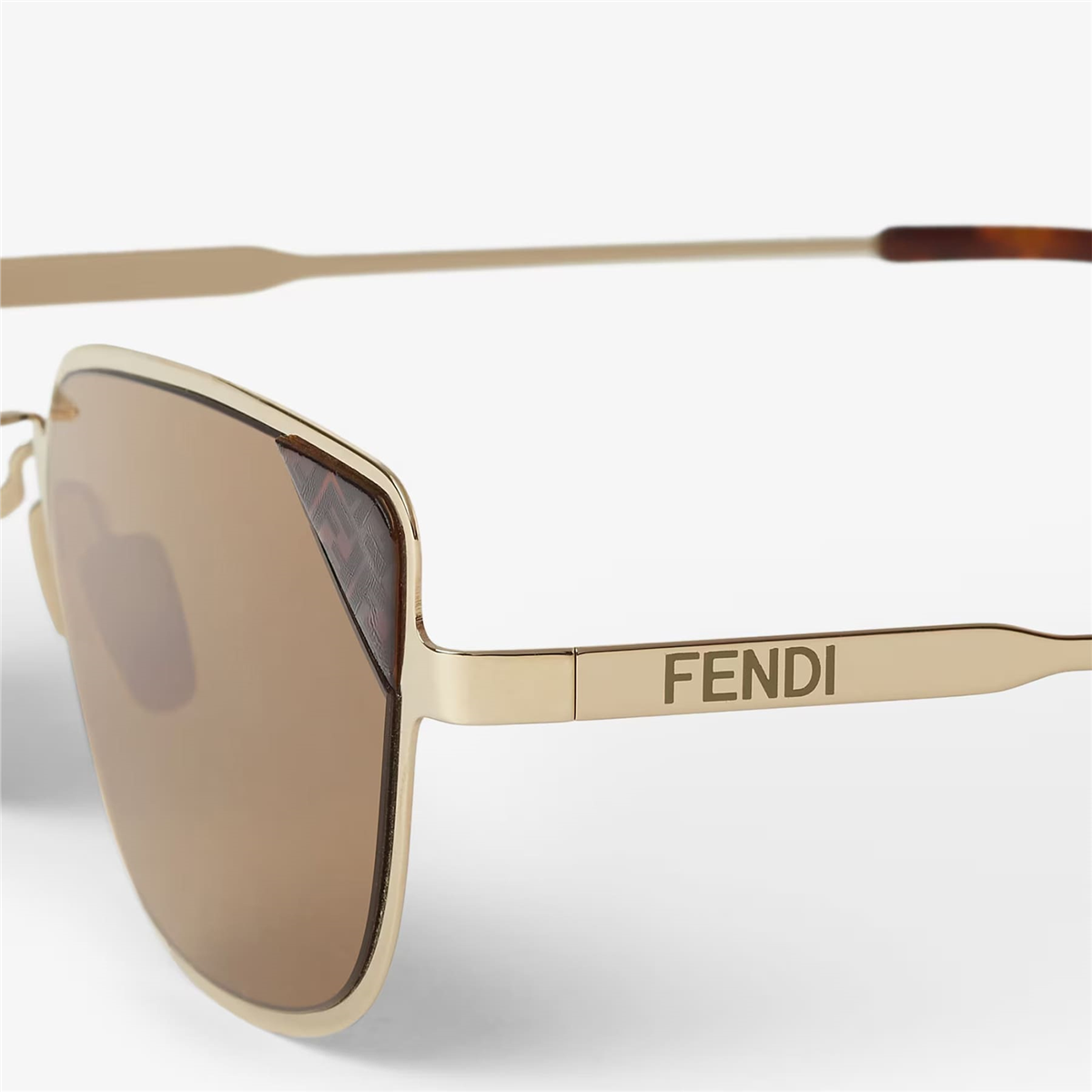 FENDI Signature Cat Eye Gold Kadın Güneş Gözlüğü