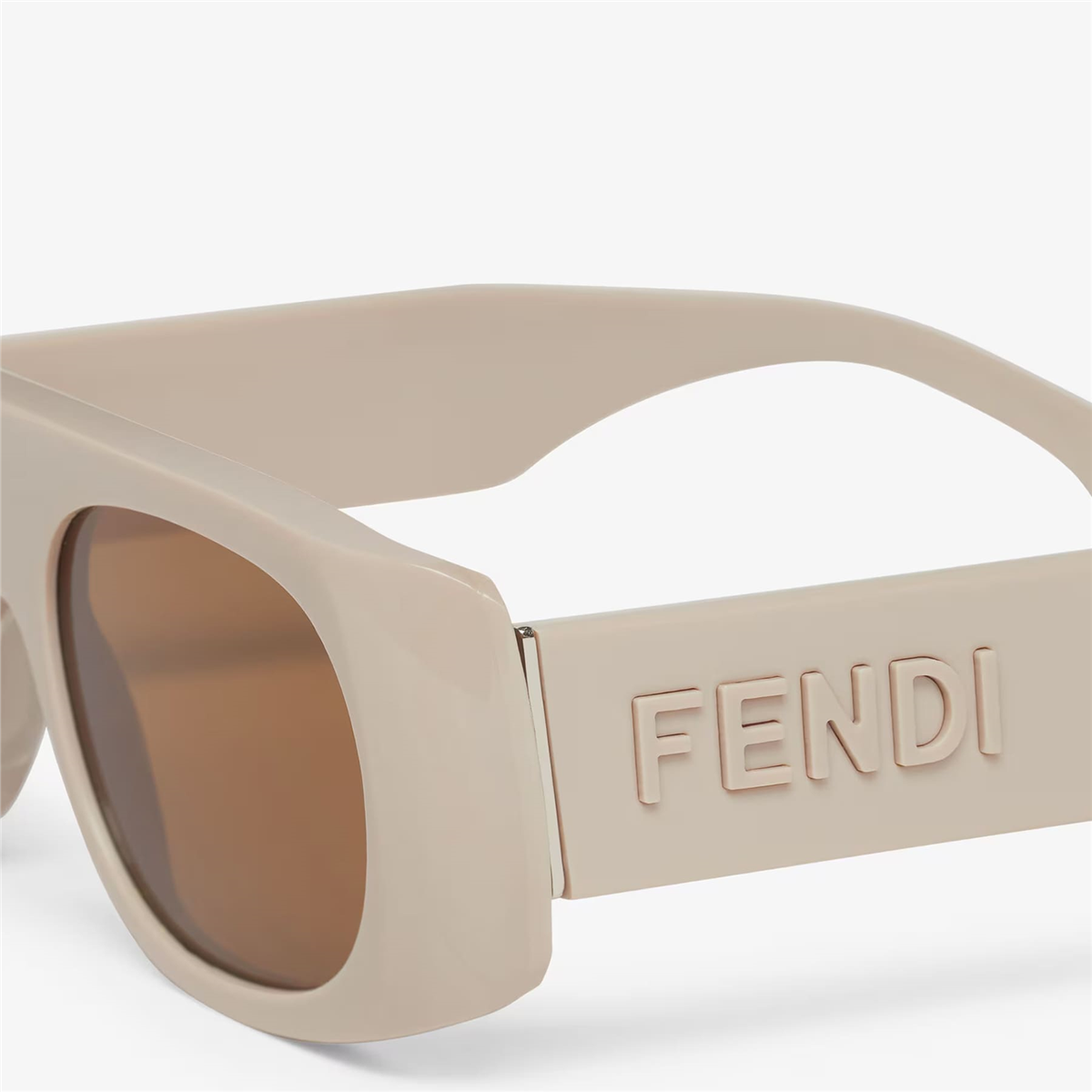 FENDI Signature Geometrik Fildişi Erkek Güneş Gözlüğü