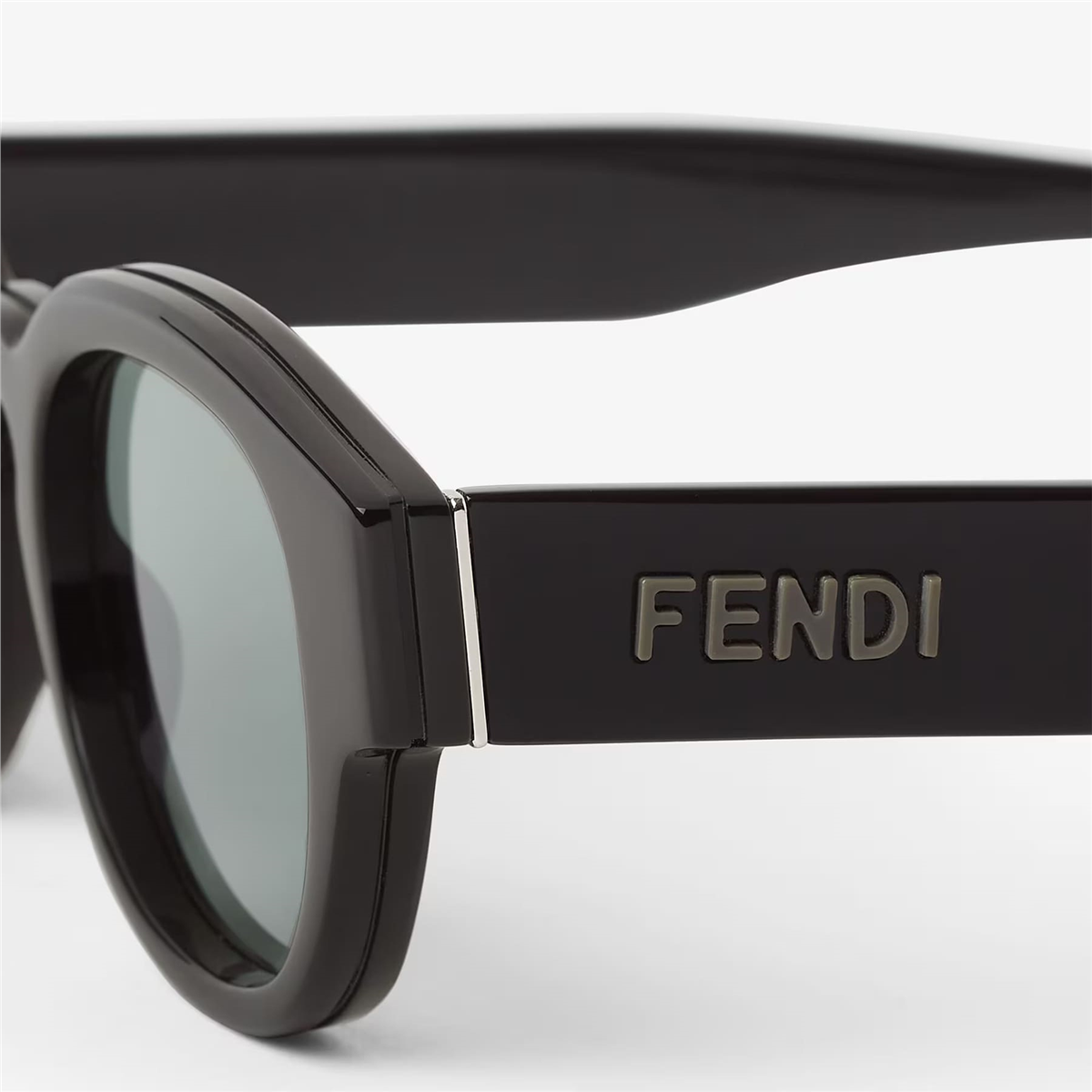 FENDI Signature Oval Siyah Erkek Güneş Gözlüğü