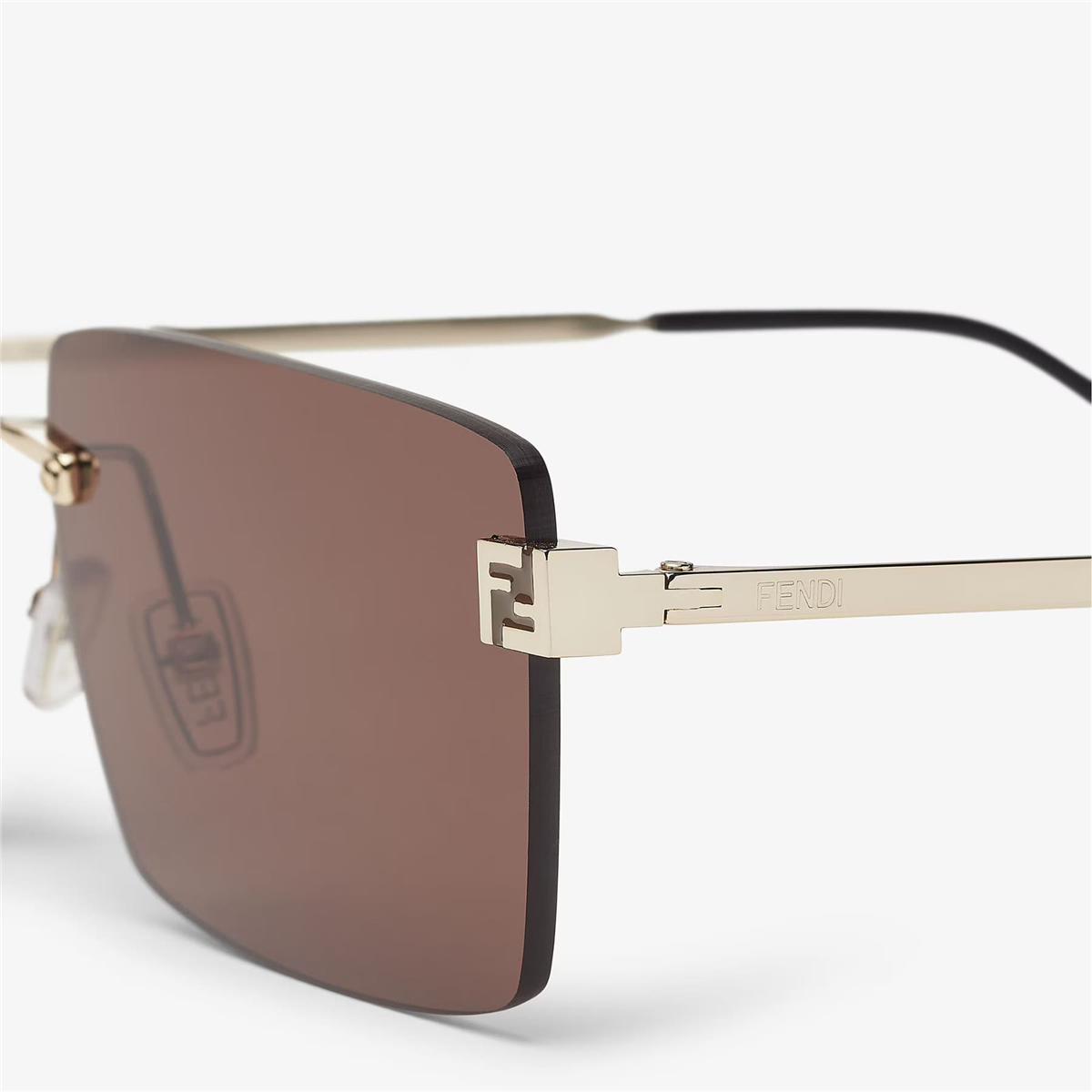 FENDI Sky Dikdörtgen Gold Erkek Güneş Gözlüğü