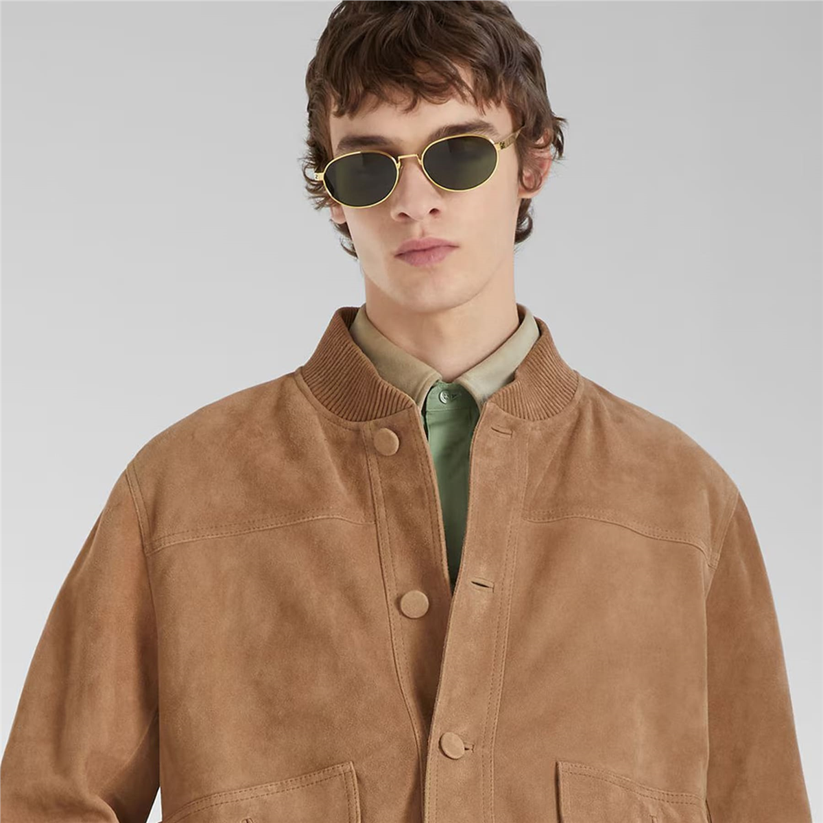 FENDI Sky Oval Gold Erkek Güneş Gözlüğü