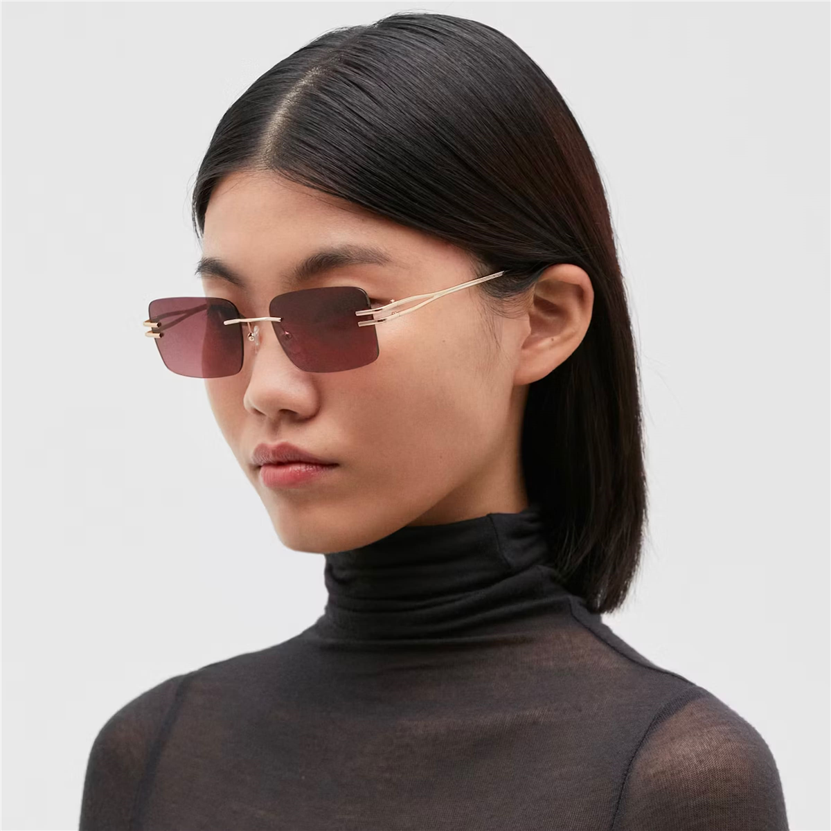 Gigi Studios Ginger Dikdörtgen Gold Unisex Güneş Gözlüğü | Brandeyes