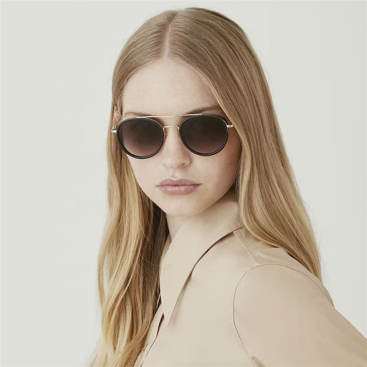 Gigi Studios Icons Firenze Oval Siyah Unisex Güneş Gözlüğü | Brandeyes