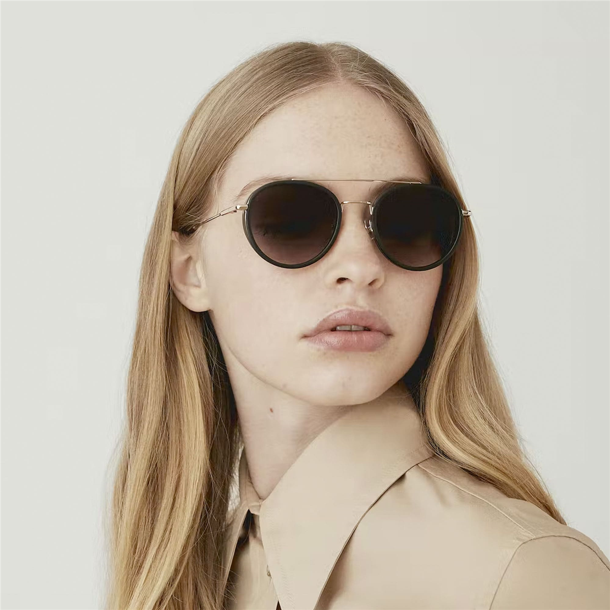 Gigi Studios Icons Firenze Oval Siyah Unisex Güneş Gözlüğü | Brandeyes