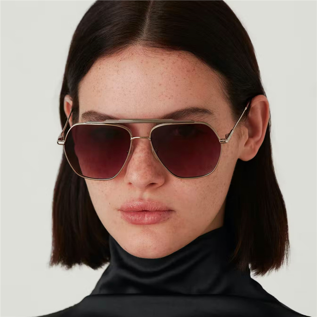 Gigi Studios Patrizia Geometrik Metalik Unisex Güneş Gözlüğü | Brandeyes