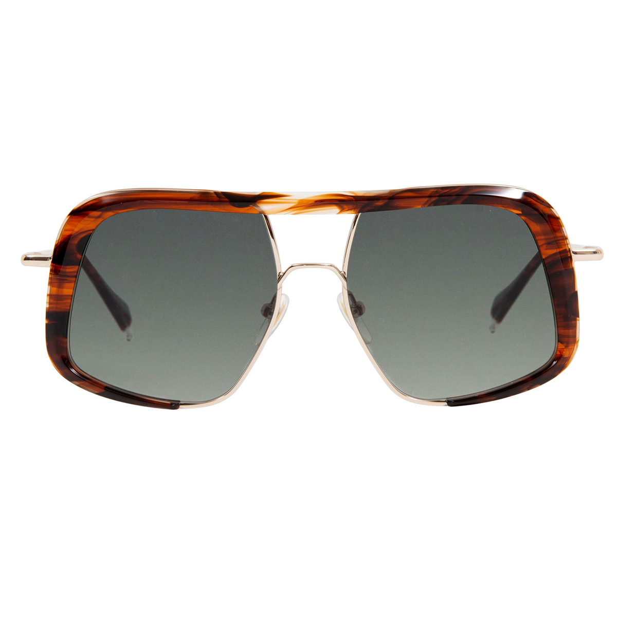 Gigi Studios Vanguard Kenza Geometrik Havana Unisex Güneş Gözlüğü | Brandeyes