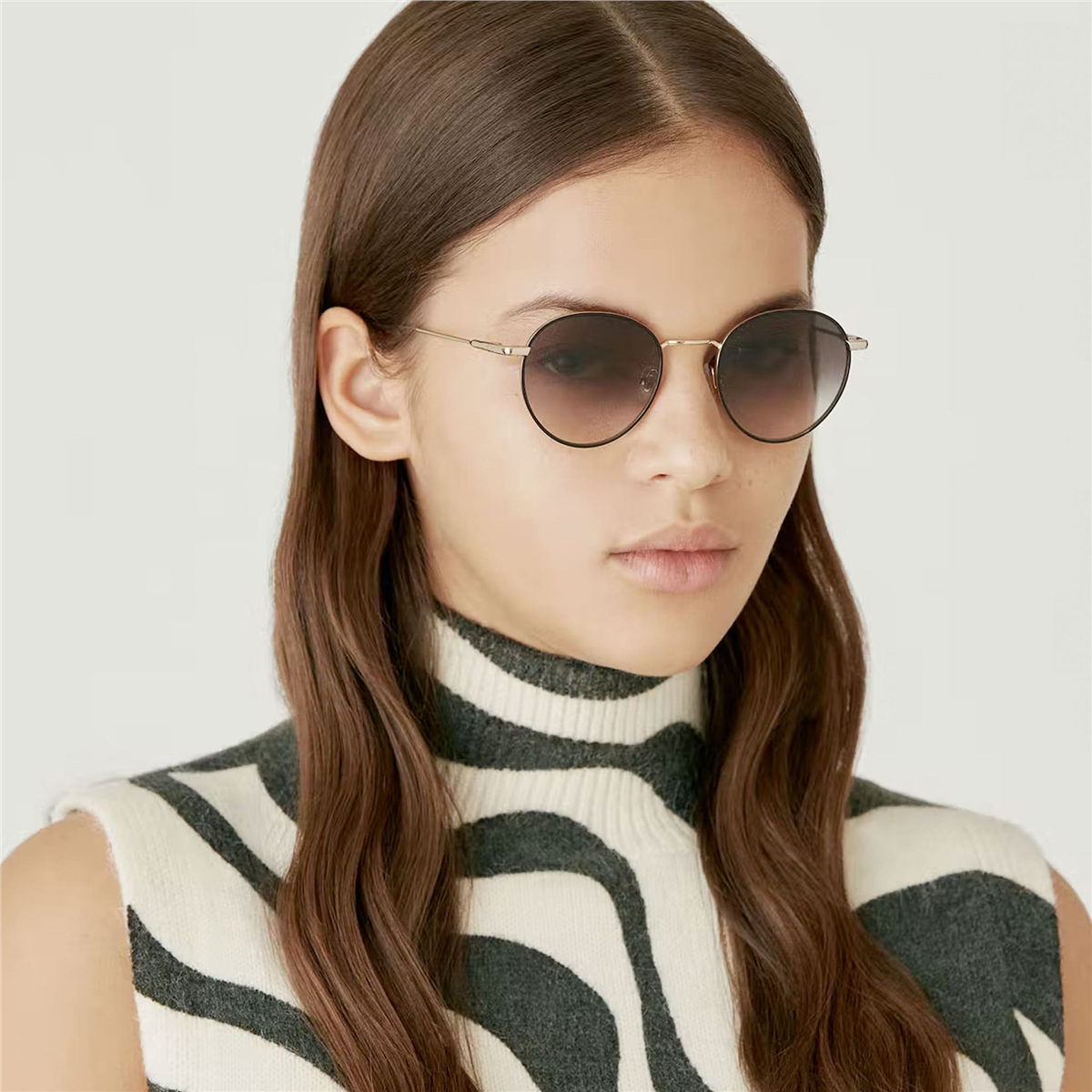 Gigi Studios XS Verona Yuvarlak Gold Unisex Güneş Gözlüğü | Brandeyes