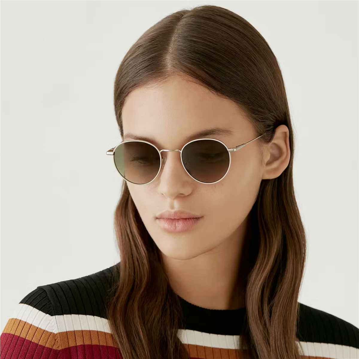 Gigi Studios XS Verona Yuvarlak Silver Unisex Güneş Gözlüğü | Brandeyes
