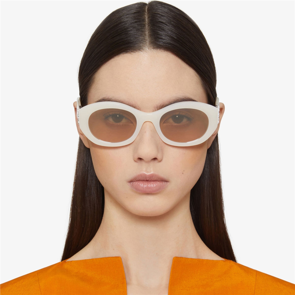 Givenchy 4G Oval Fildişi Kadın Güneş Gözlüğü | Brandeyes