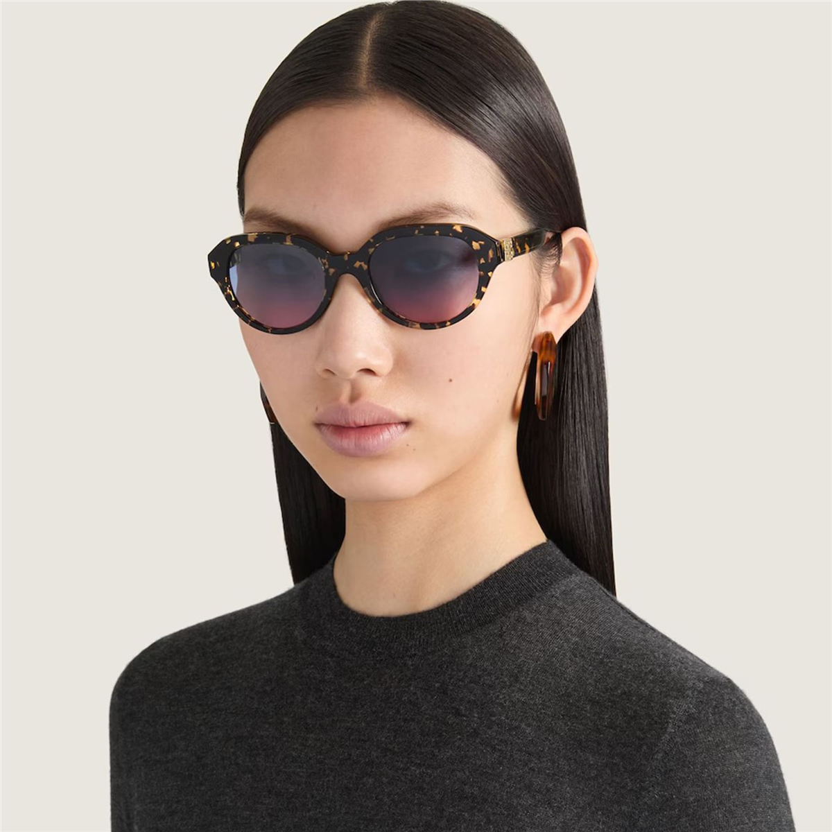 Givenchy 4G Oval Havana Kadın Güneş Gözlüğü | Brandeyes