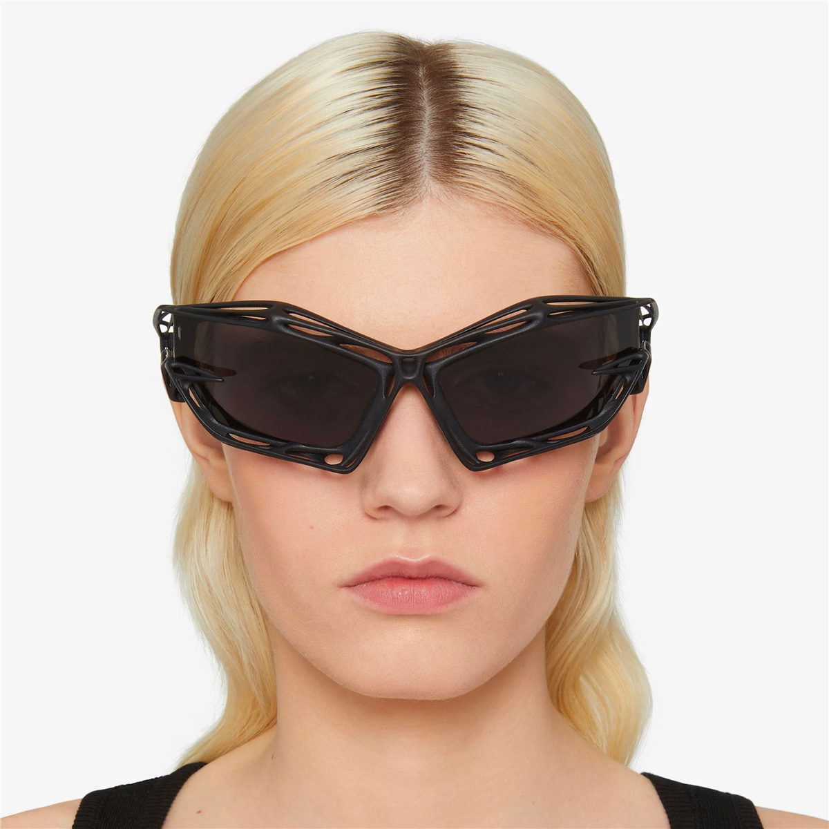 Givenchy Giv Cut Cage Geometrik Siyah Unisex Güneş Gözlüğü | Brandeyes