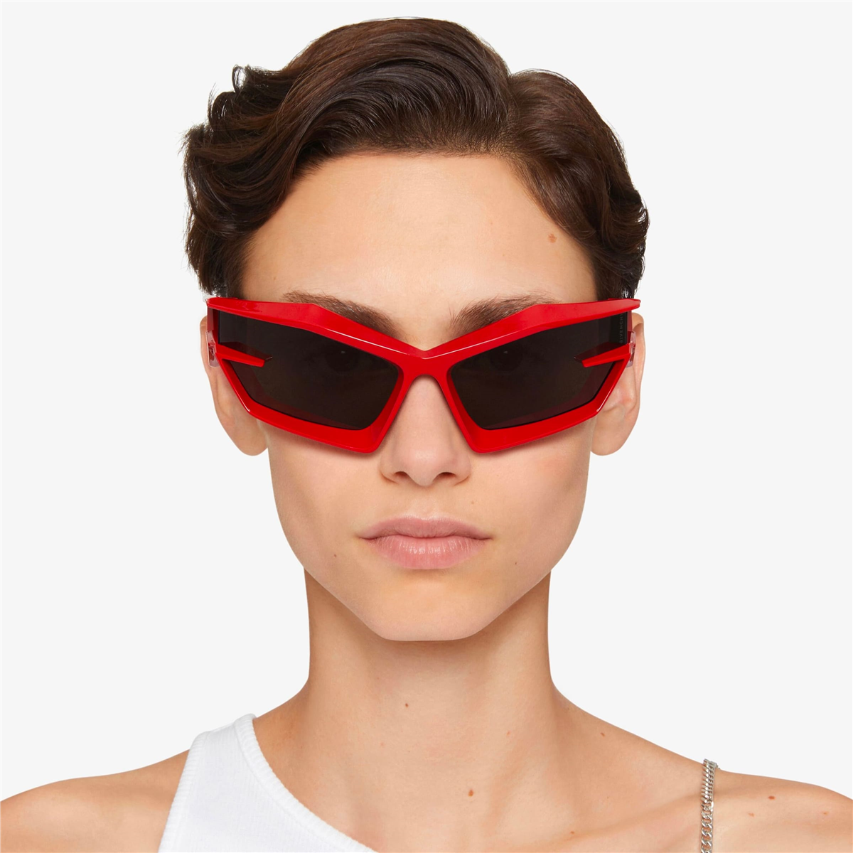 Givenchy Giv Cut Geometrik Kırmızı Unisex Güneş Gözlüğü | Brandeyes