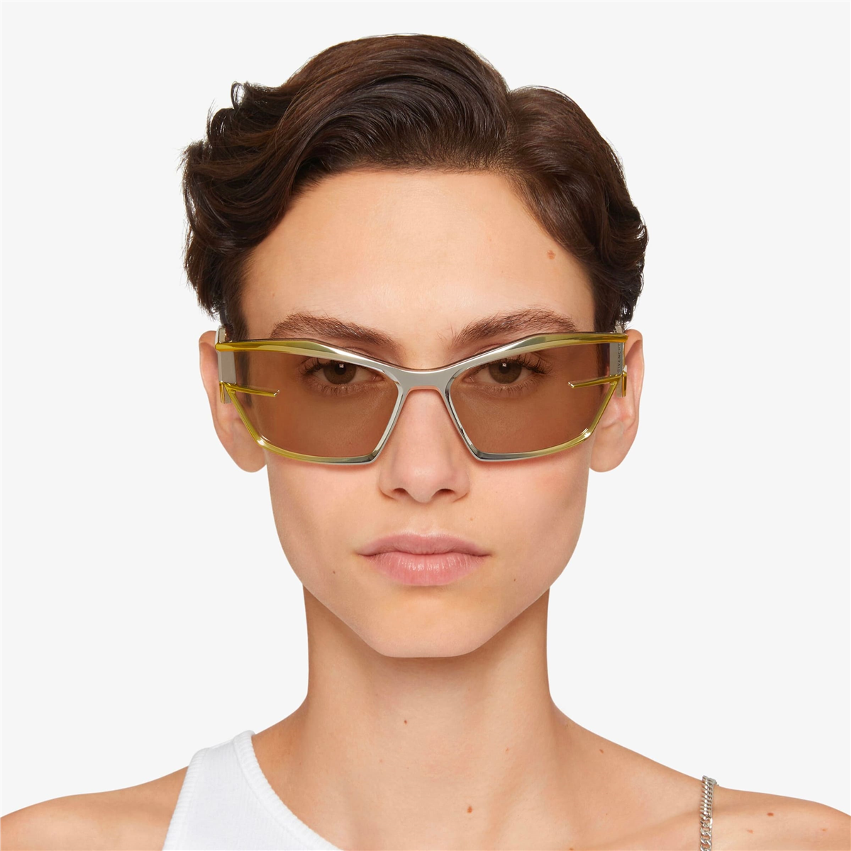 Givenchy Giv Cut Geometrik Silver Unisex Güneş Gözlüğü | Brandeyes