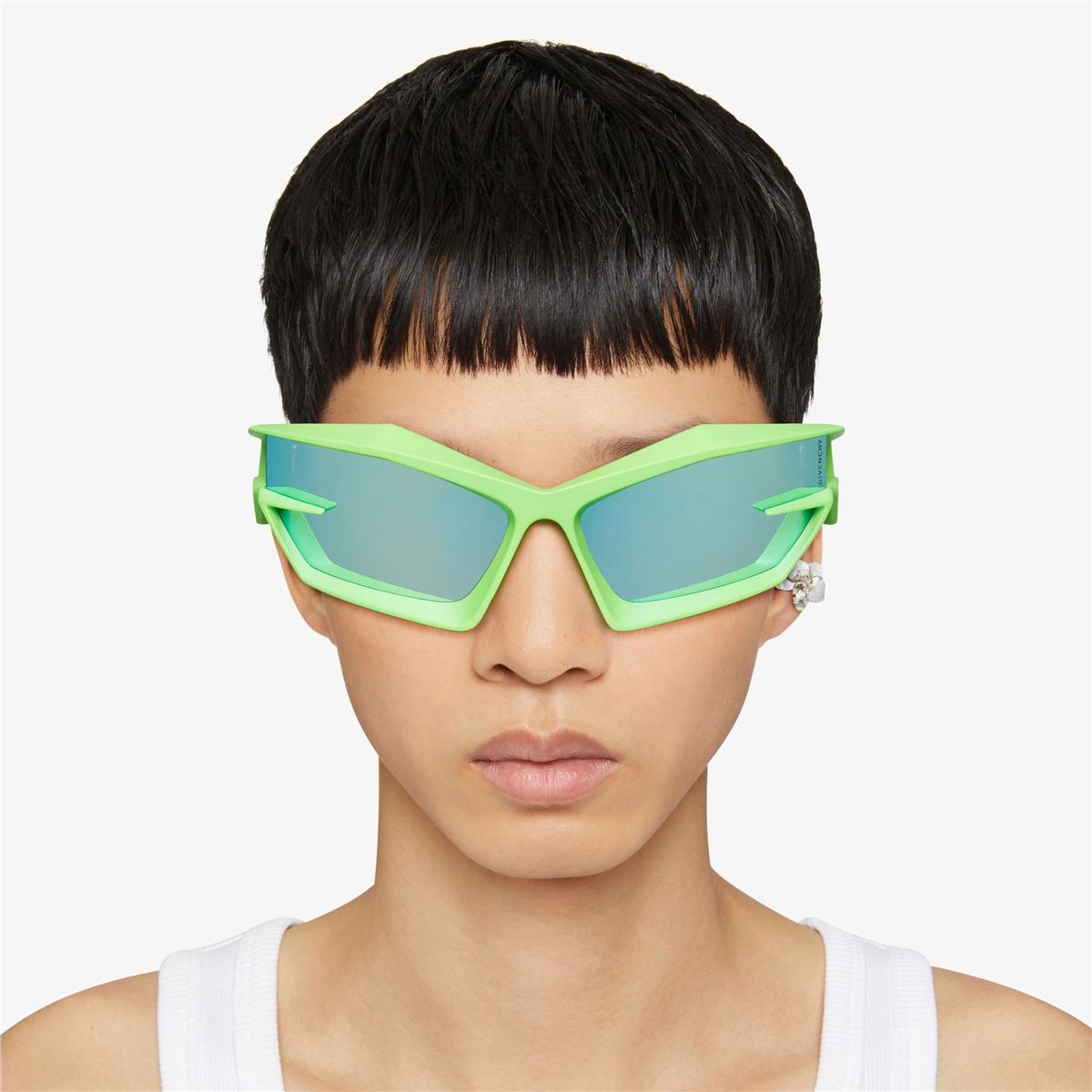 Givenchy Giv Cut Geometrik Yeşil Unisex Güneş Gözlüğü | Brandeyes