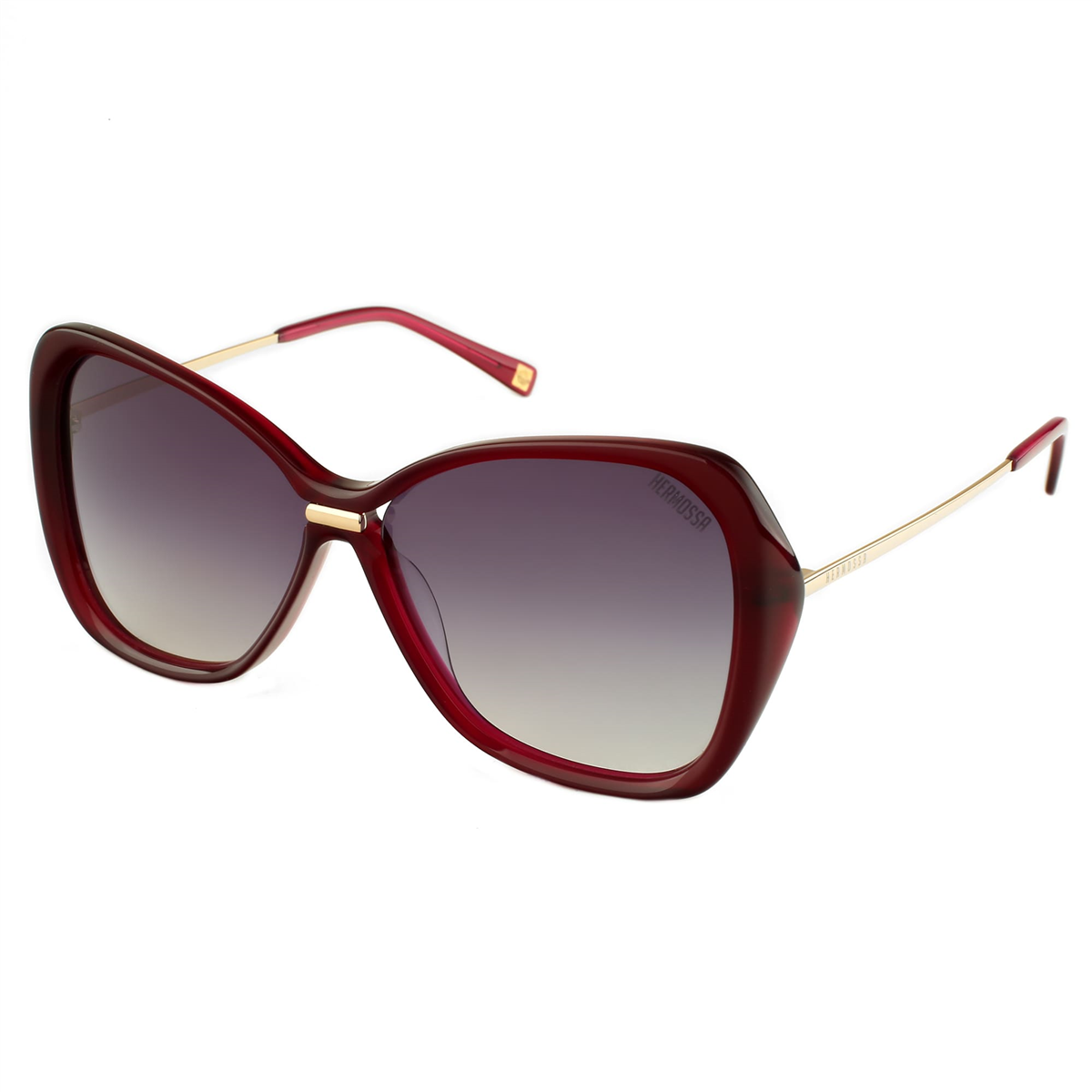 Hermossa HM 1355 C3 Bordo Geometrik Kadın Güneş Gözlüğü | Brandeyes