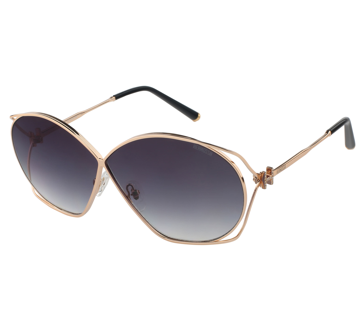 Hermossa HM 1364 C1 Gold Geometrik Kadın Güneş Gözlüğü | Brandeyes
