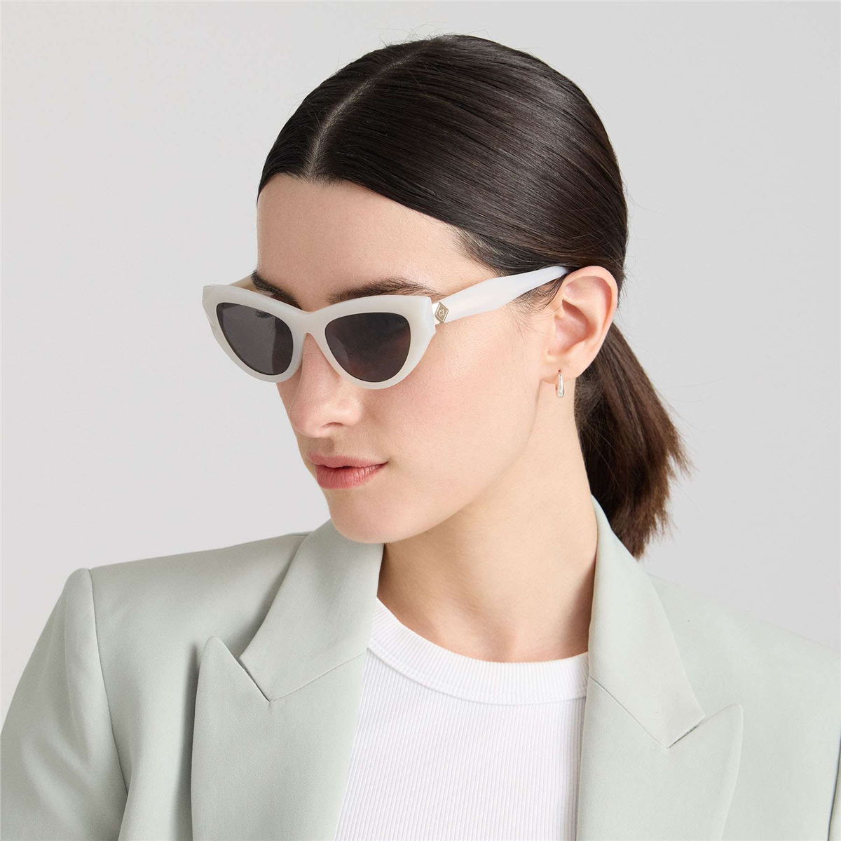 Hermossa HM 1697 C3 Fildişi Cat Eye Kadın Güneş Gözlüğü | Brandeyes