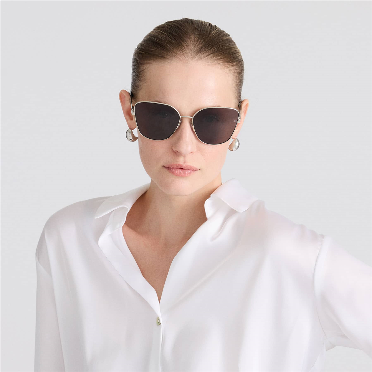 Hermossa Nikki HM 1722 C3 Silver Kelebek Kadın Güneş Gözlüğü | Brandeyes