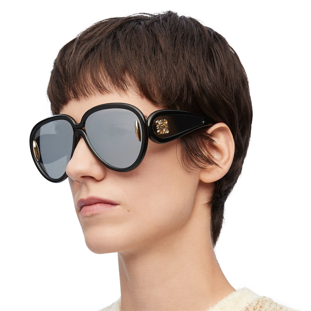 Loewe Anagram Pilot Siyah Unisex Güneş Gözlüğü | Brandeyes