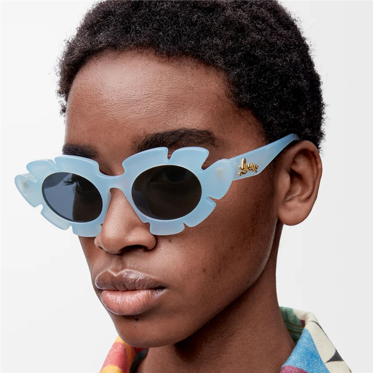 Loewe Curvy Geometrik Mavi Kadın Güneş Gözlüğü | Brandeyes