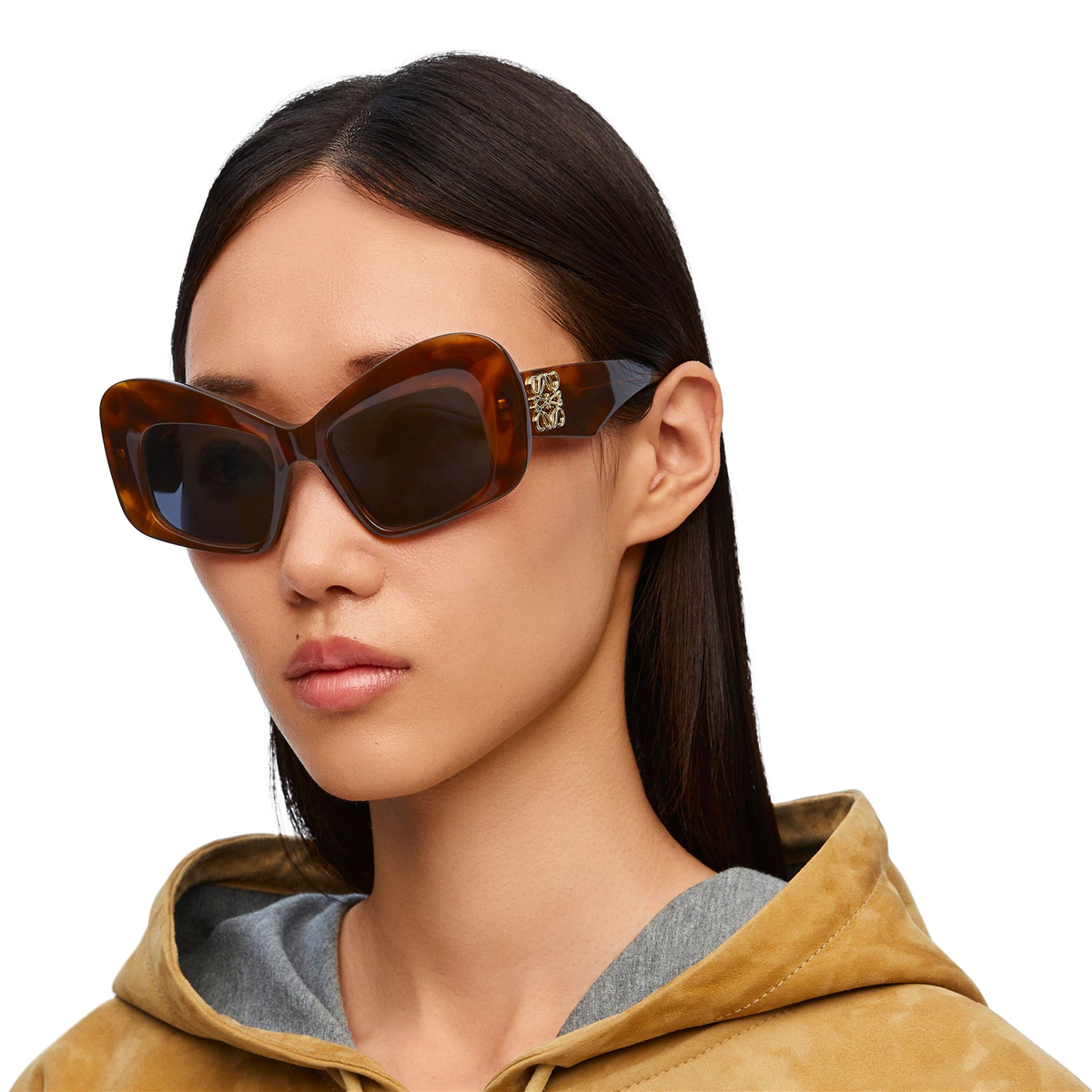 Loewe Eagle Wings Geometrik Havana Kadın Güneş Gözlüğü | Brandeyes