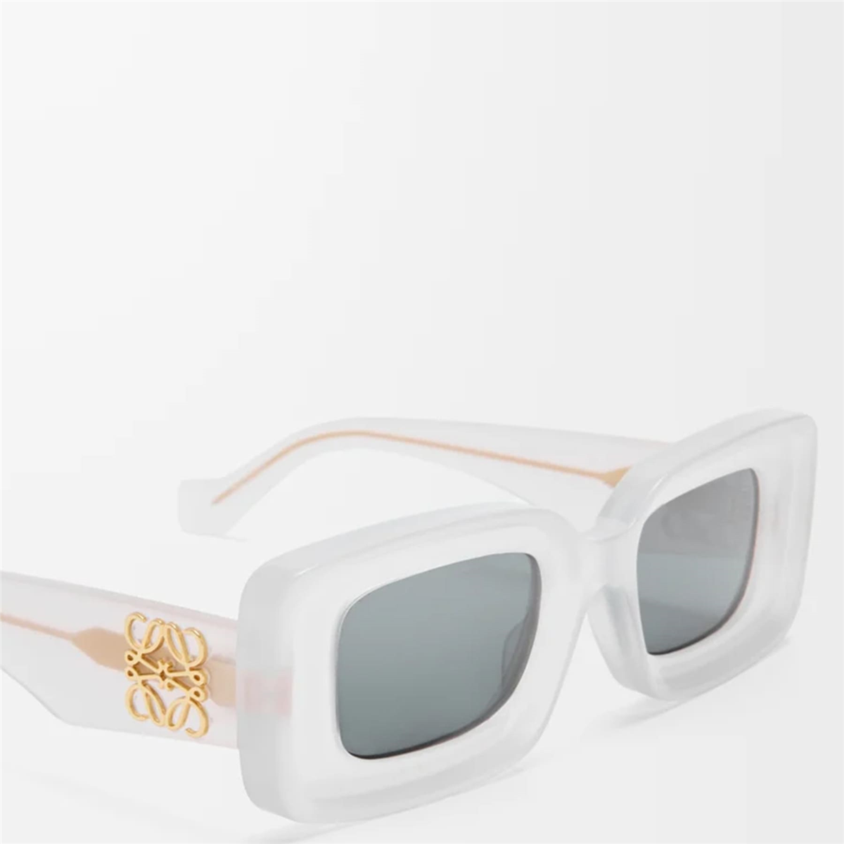 Loewe Rectangular Dikdörtgen Fildişi Kadın Güneş Gözlüğü | Brandeyes