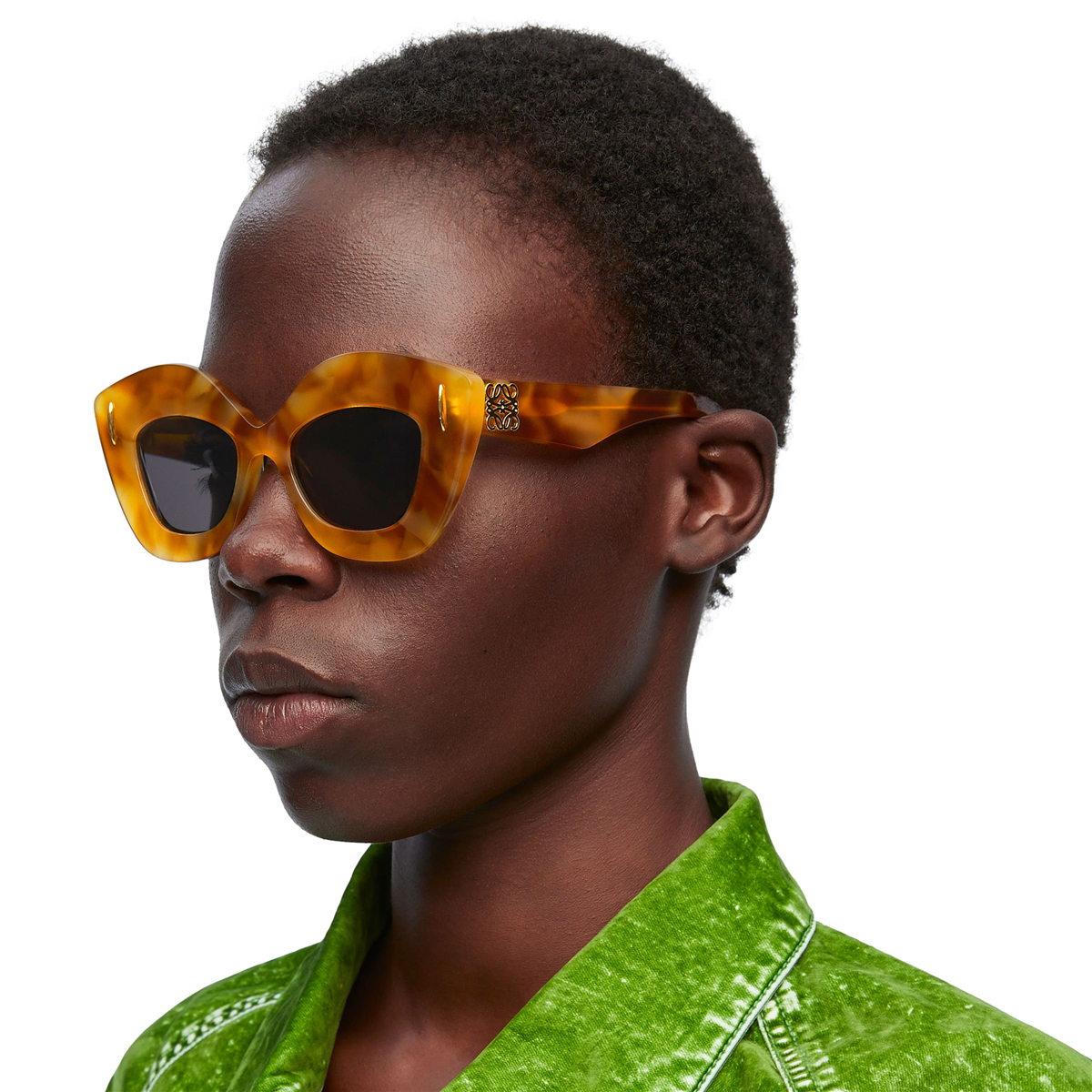 Loewe Retro Screen Geometrik Havana Kadın Güneş Gözlüğü | Brandeyes