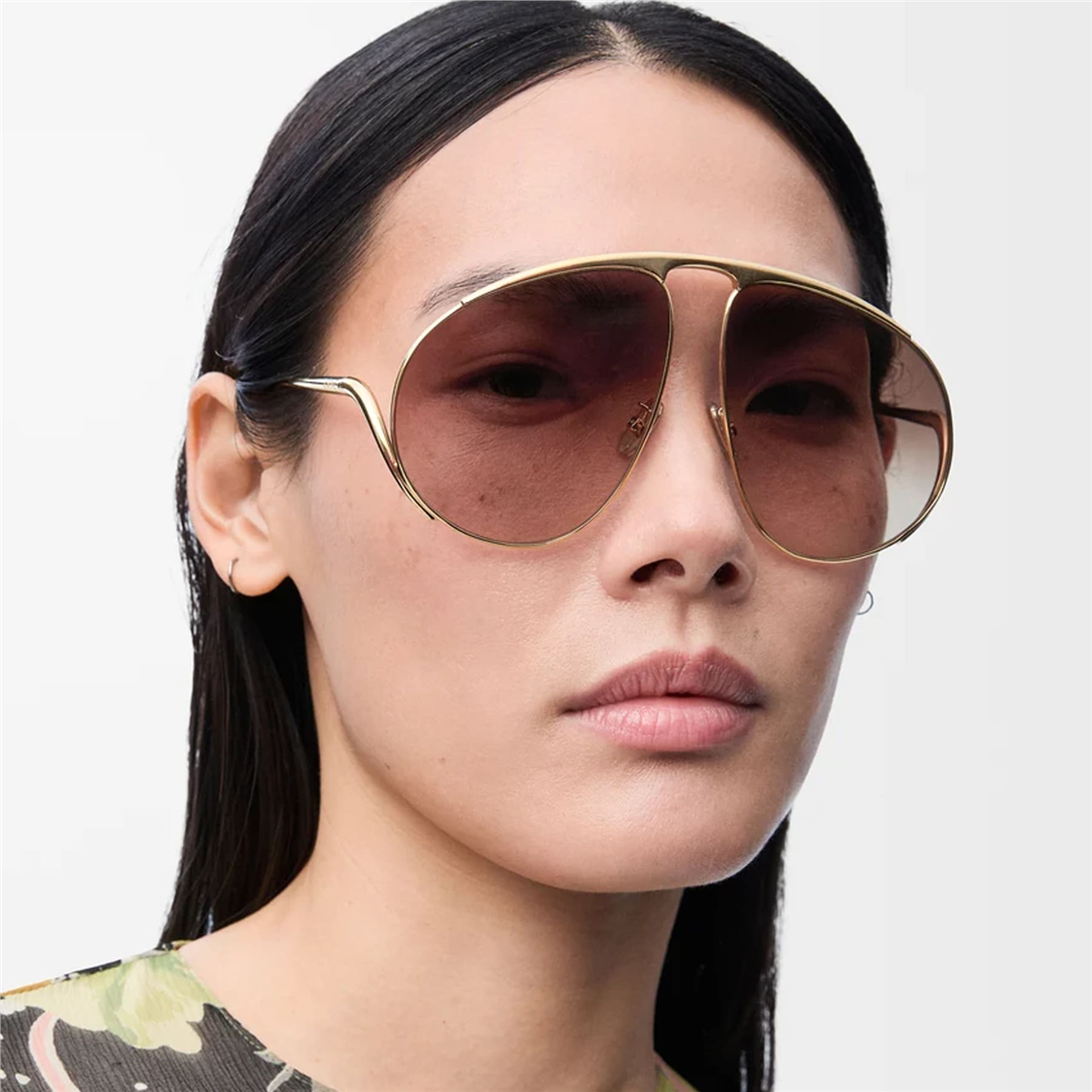 Loewe Signature Hillock Pilot Gold Kadın Güneş Gözlüğü | Brandeyes
