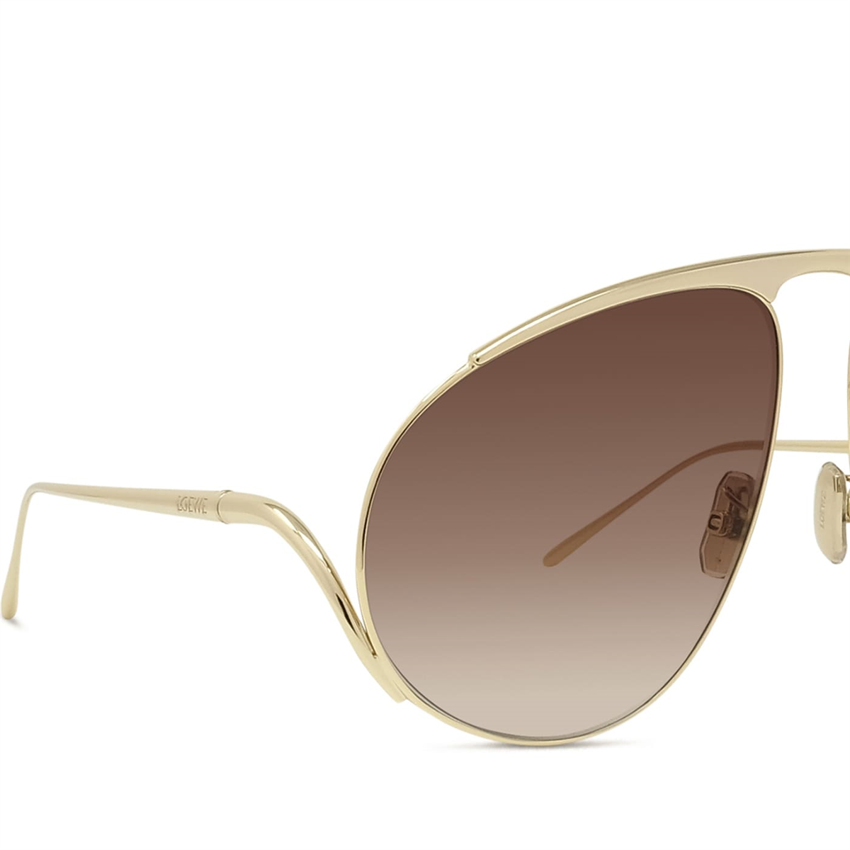 Loewe Signature Hillock Pilot Gold Kadın Güneş Gözlüğü | Brandeyes