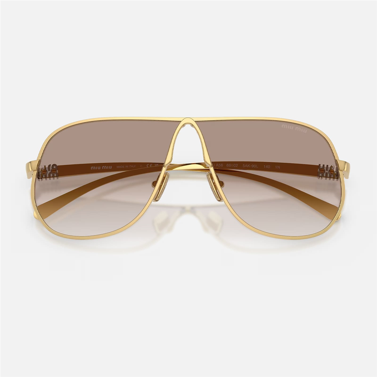 Miu Miu MU A56S 5AK90L 66 Gold Kadın Güneş Gözlüğü | Brandeyes