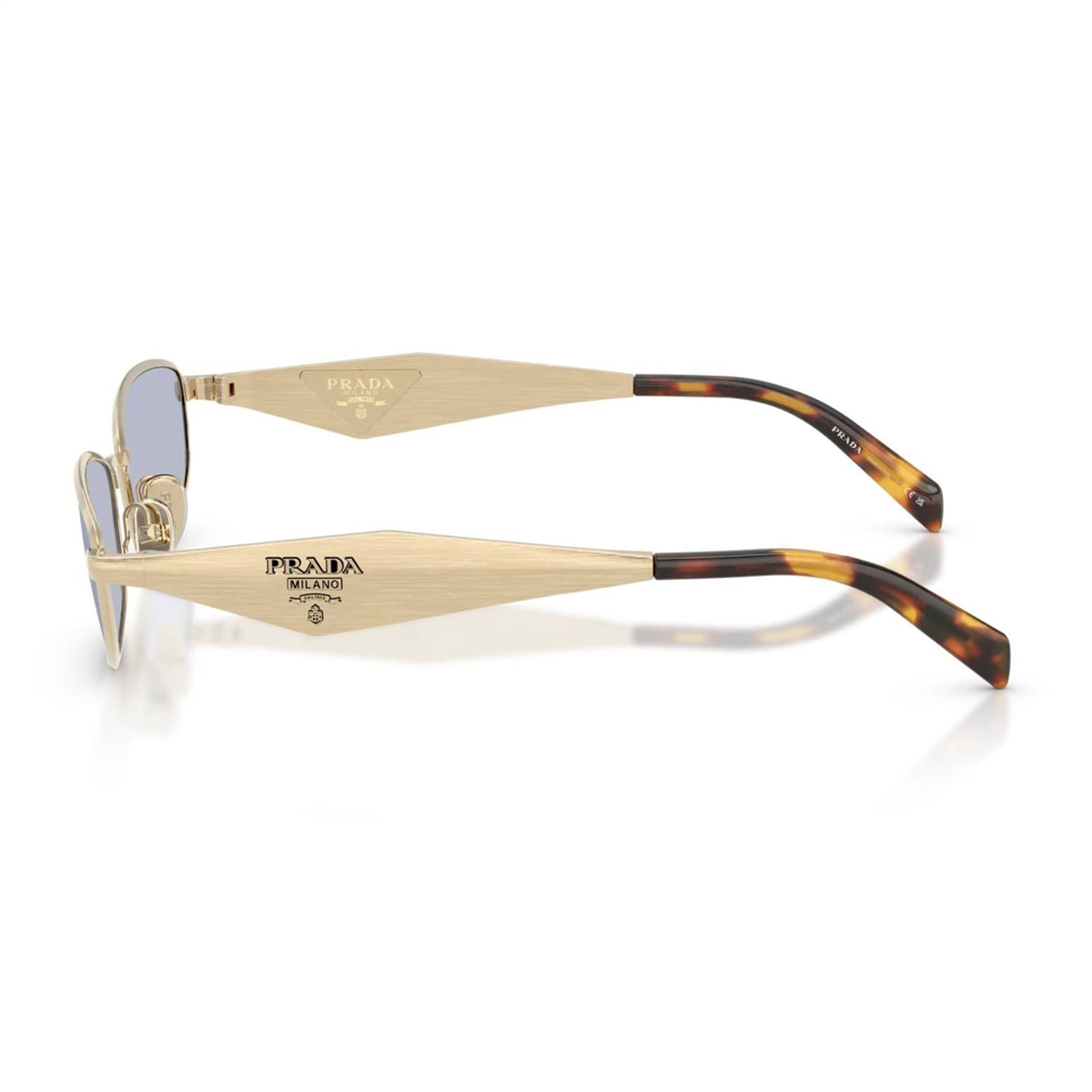Prada PR D51S ZVN30X 55 Gold Mavi Kadın Güneş Gözlüğü | Brandeyes