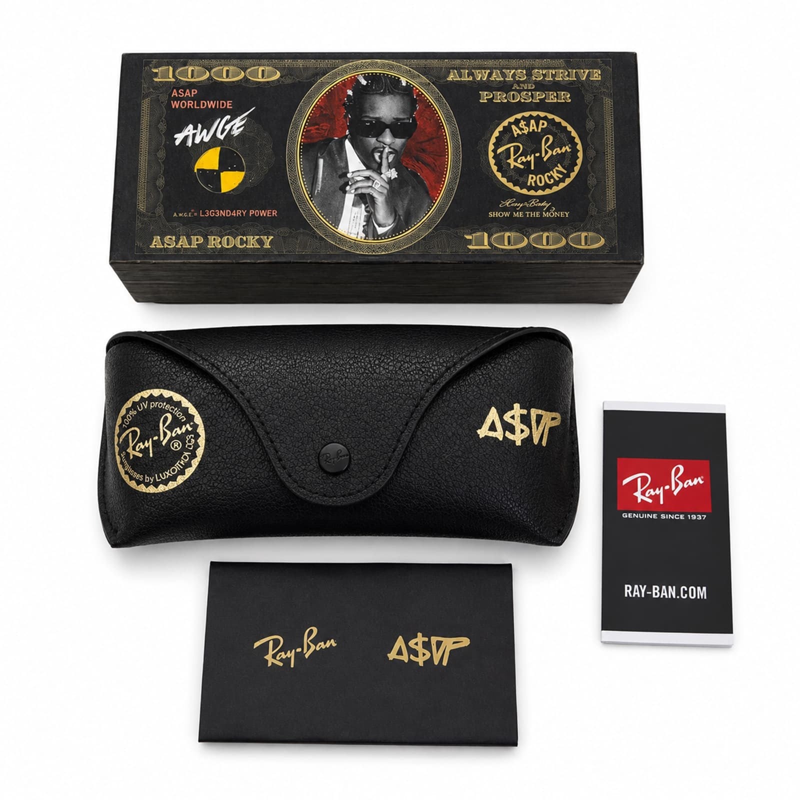 Ray-Ban RB 3928 001/71 54 Gold Unisex Güneş Gözlüğü | Brandeyes