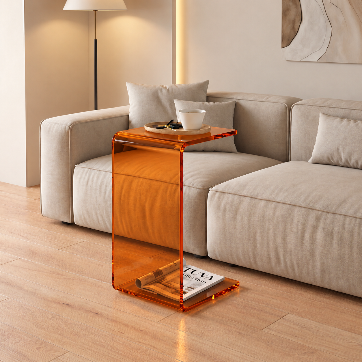AXIS | Modern Premium C-Shaped Side Table | Vertical & Horizontal Versatile Design | TUVA