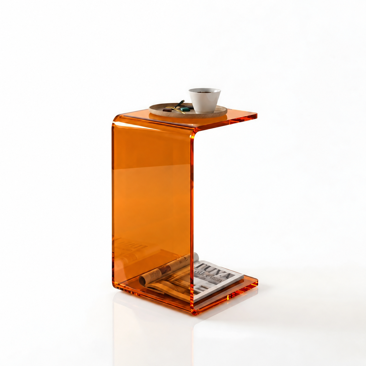 AXIS | Modern Premium C-Shaped Side Table | Vertical & Horizontal Versatile Design | TUVA