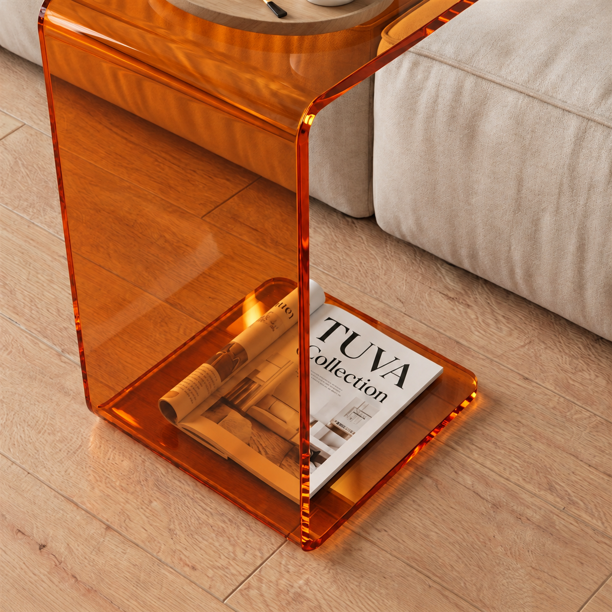 AXIS | Modern Premium C-Shaped Side Table | Vertical & Horizontal Versatile Design | TUVA