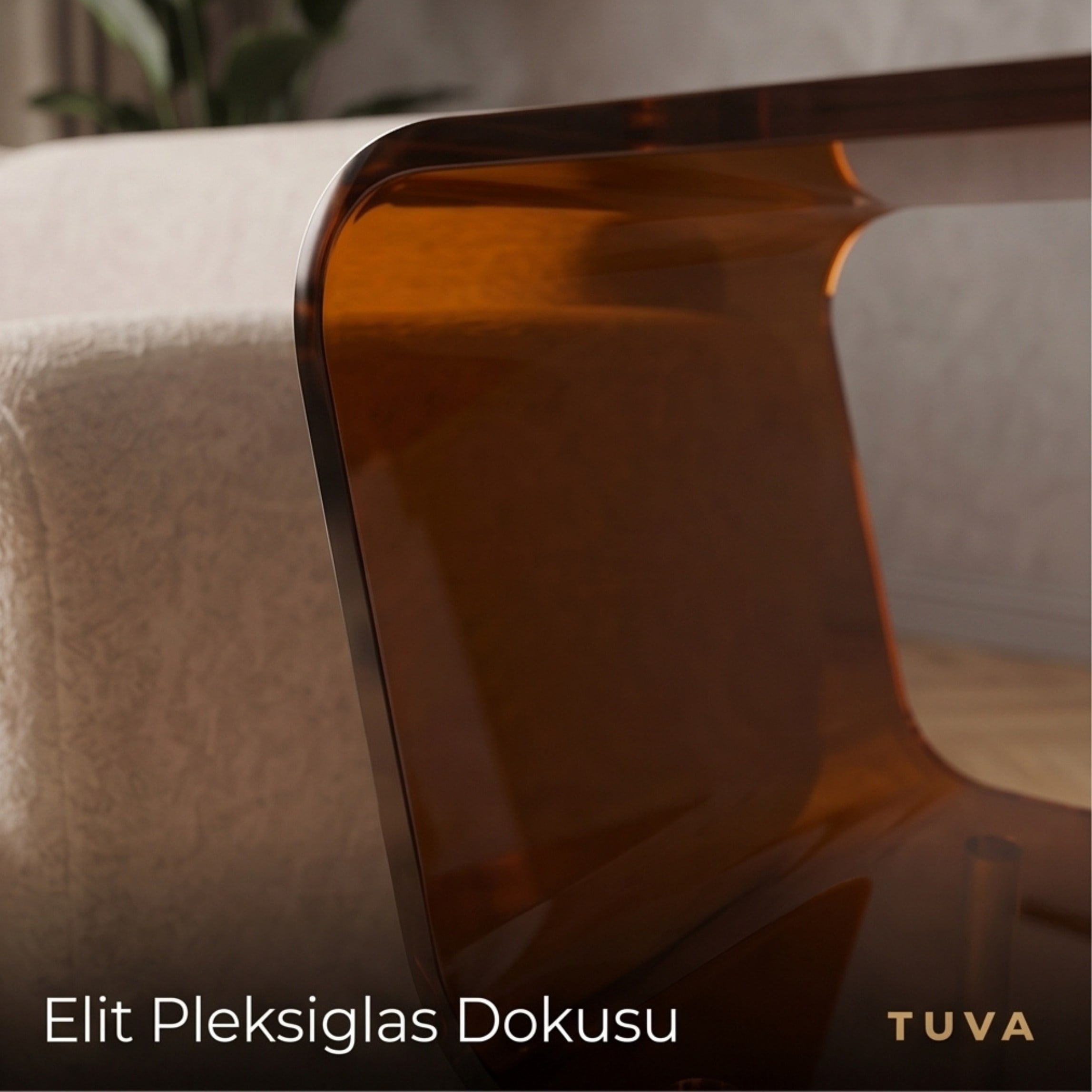 CUBARIS | Premium Akrilik Yan Sehpa | Modern Şeffaf Pleksi Komodin