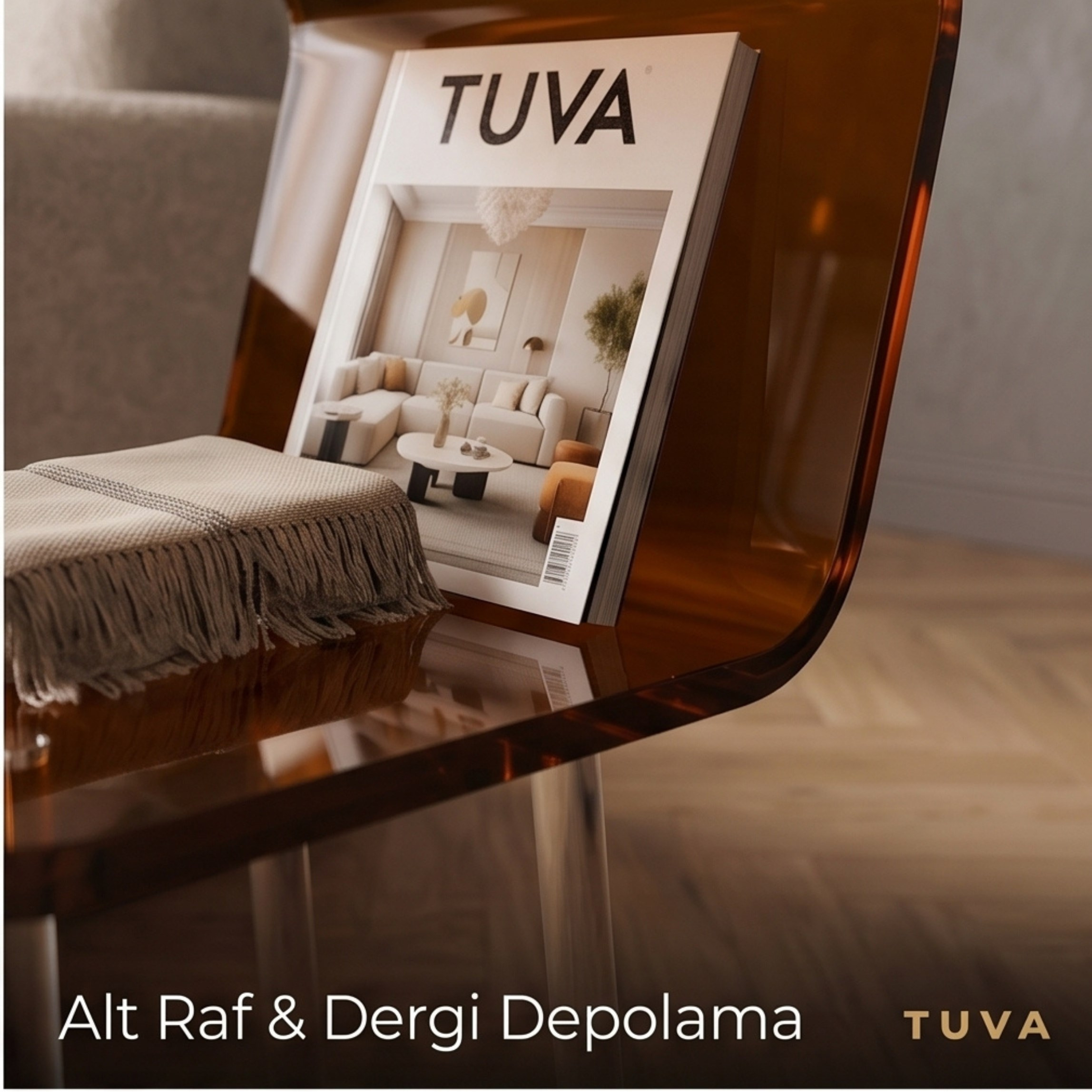 CUBARIS | Premium Akrilik Yan Sehpa | Modern Şeffaf Pleksi Komodin