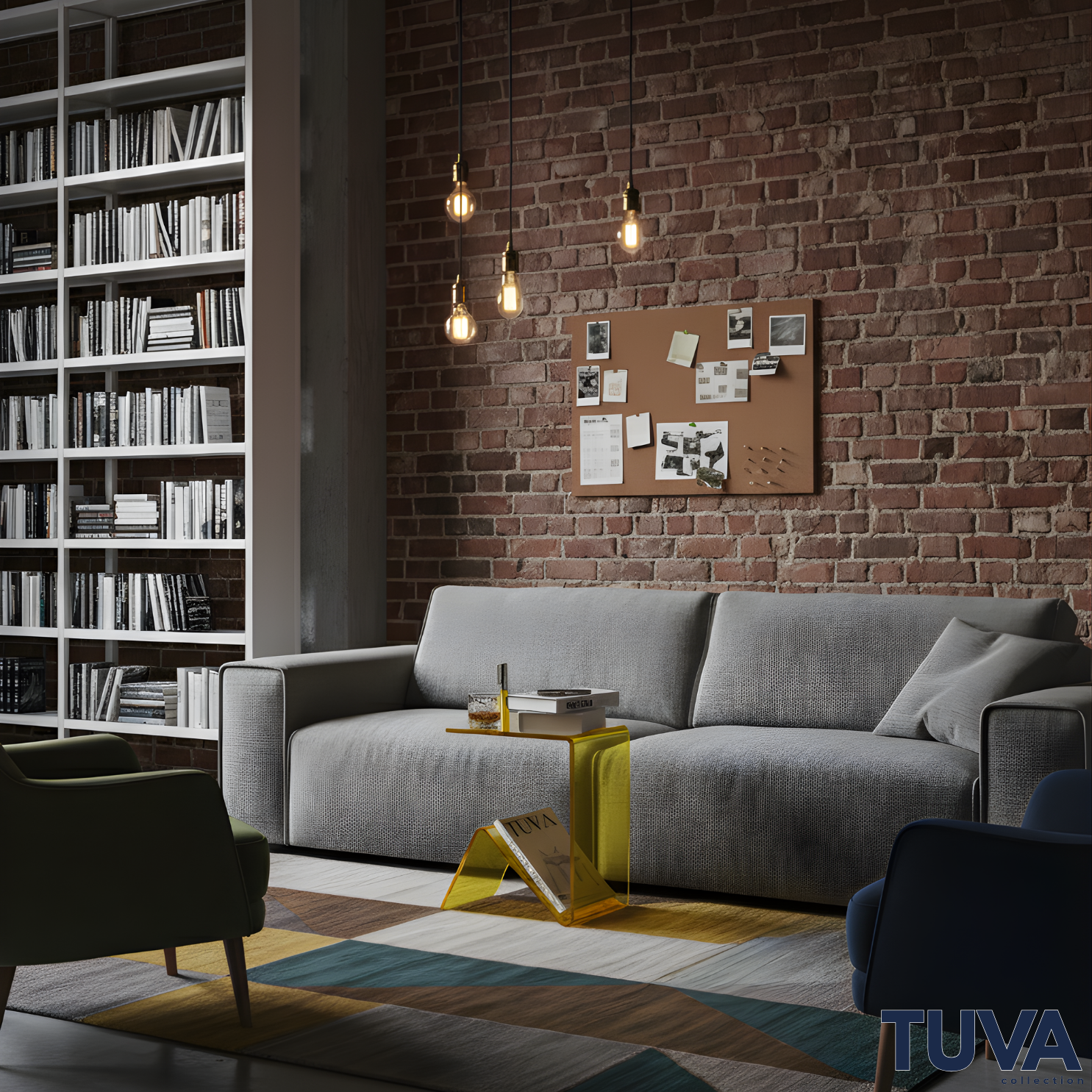 Elan – Tek Parça Bükümlü Şeffaf Akrilik Modern Sehpa | Çarpraz Dengeli Avangard Tasarım | Tuva Premium Mobilya