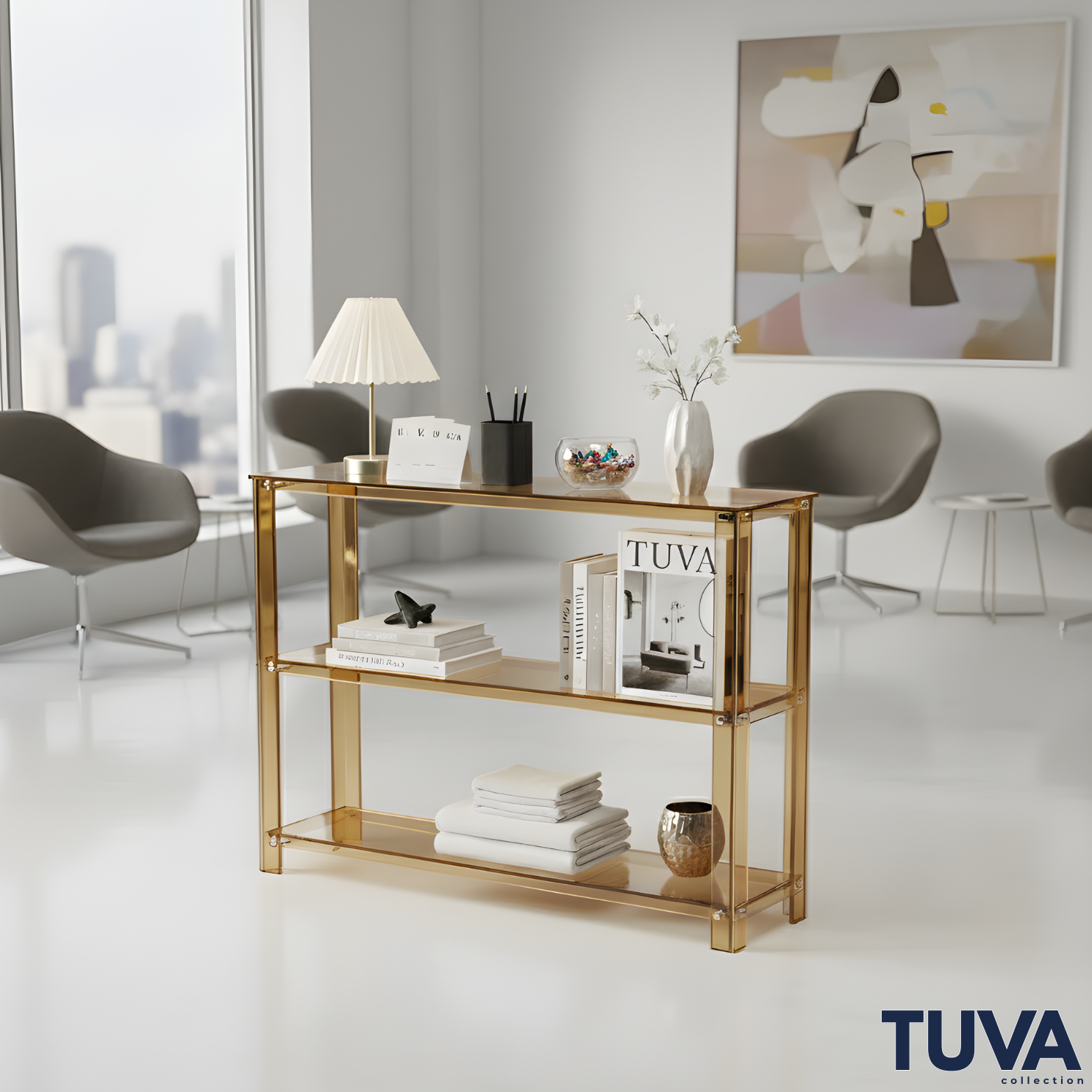 ELEVANT | Üç Raflı TV Ünitesi & Şifonyer Komodin | Tuva Yeni Nesil Mobilya & Eleva Collection